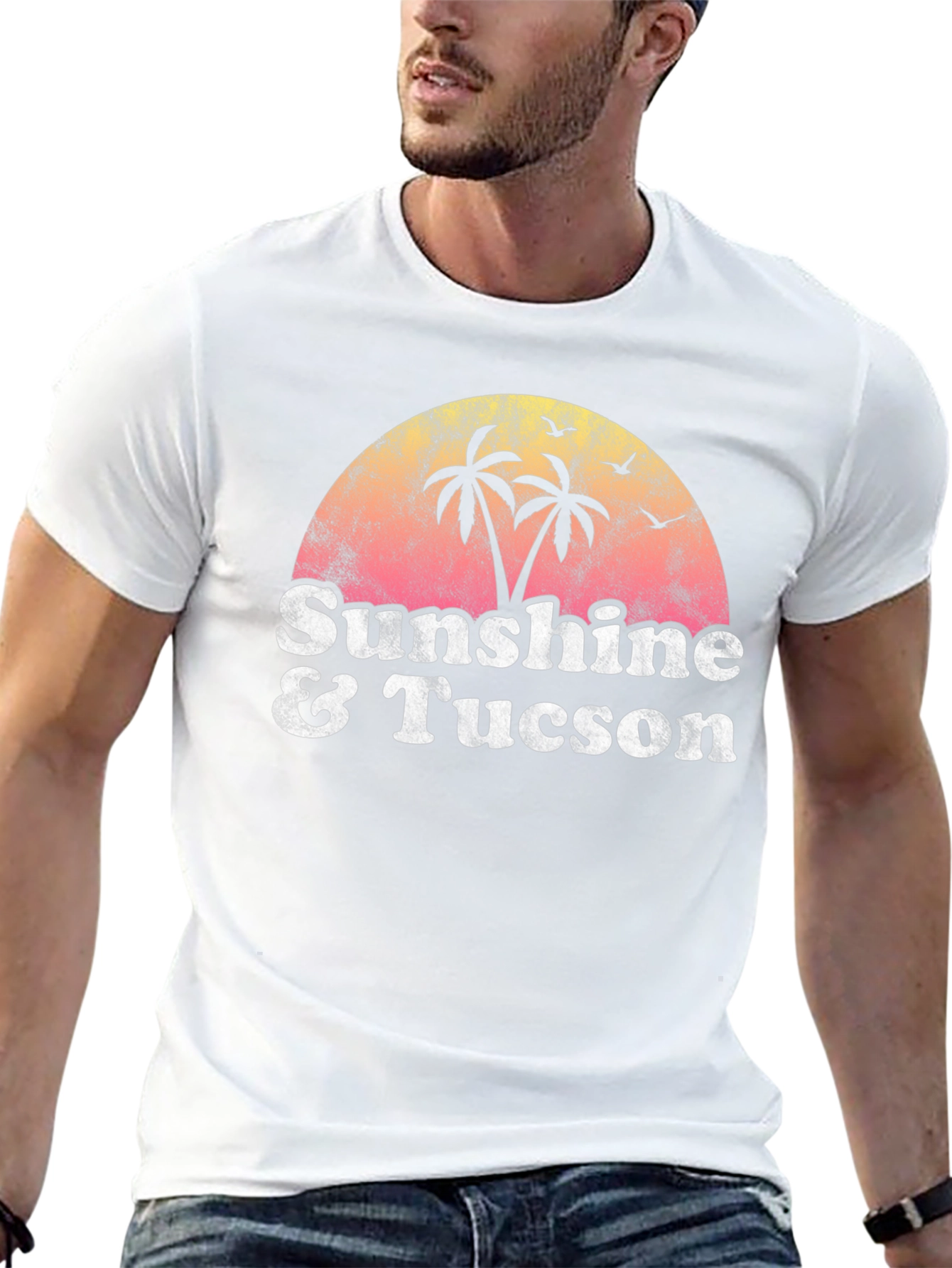 Sunshine & Tucson Retro Graphic Tee - Black