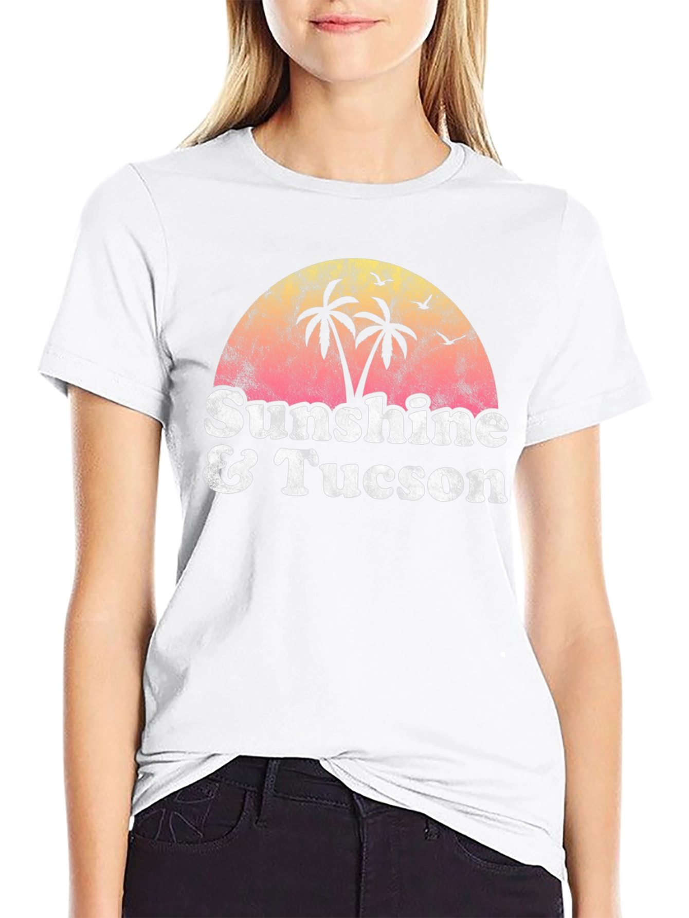 Sunshine & Tucson Retro Graphic Tee - Black
