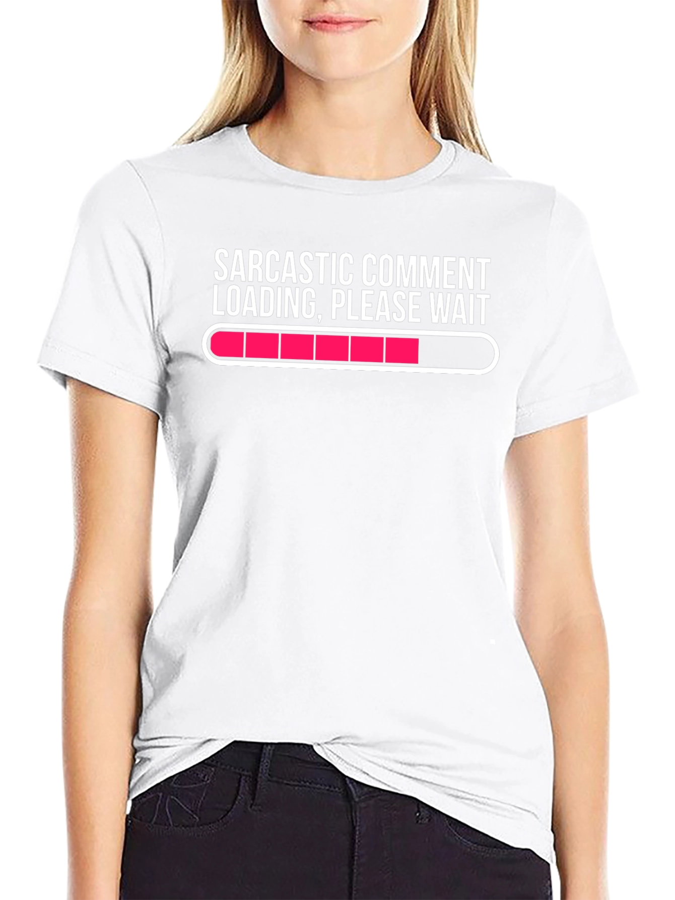 Sarcastic Comment Loading Funny Black T-Shirt