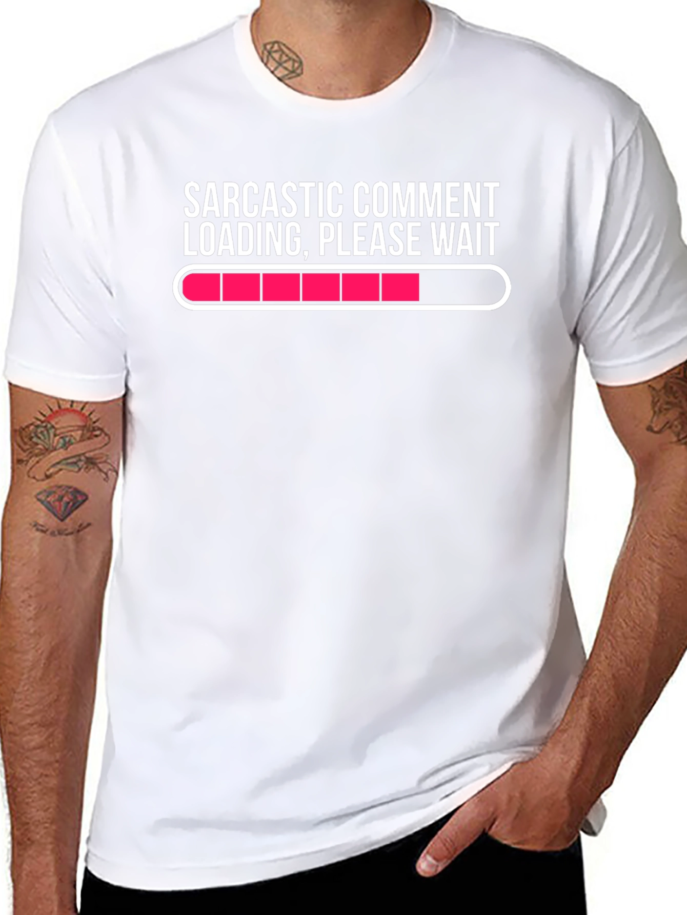 Sarcastic Comment Loading Funny Black T-Shirt