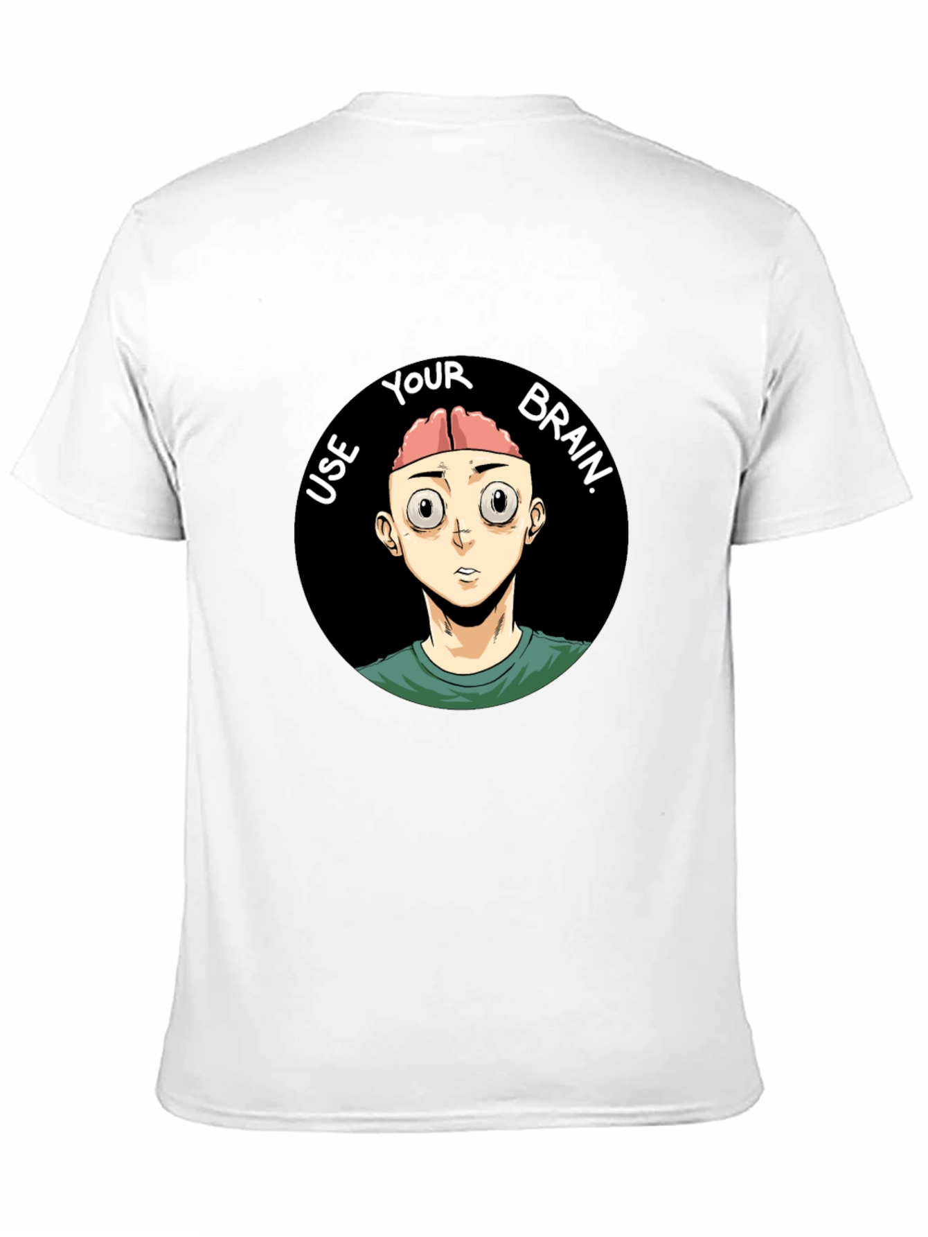 Use Your Brain Graphic Tee - Black Cotton T-Shirt