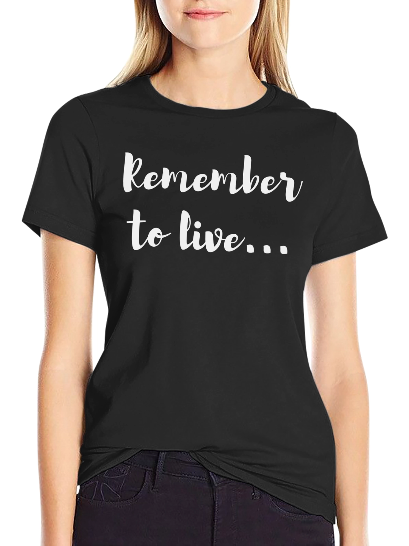 Remember to Live Black Graphic Tee