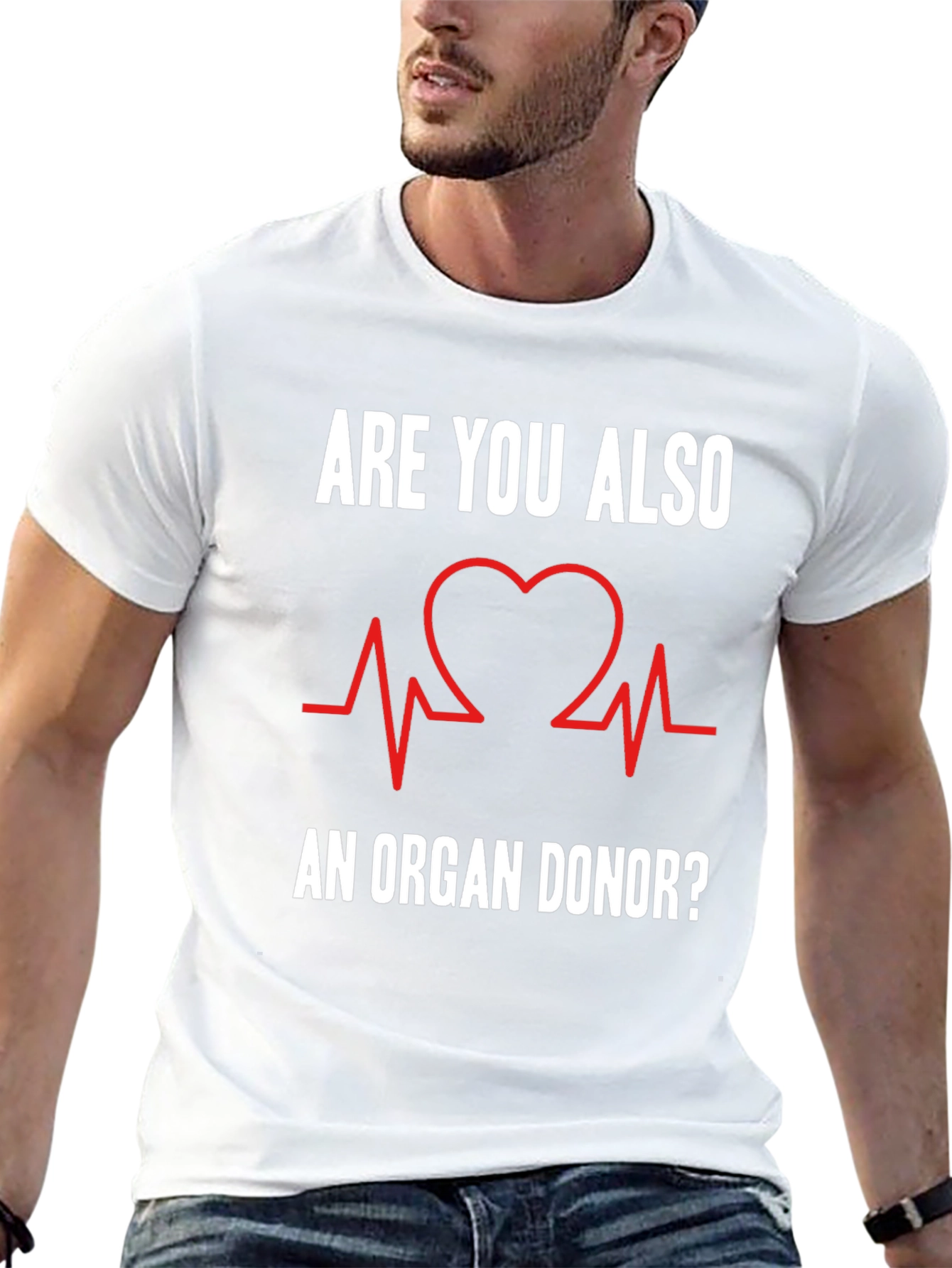 Organ Donor T-Shirt Heartbeat Graphic Tee