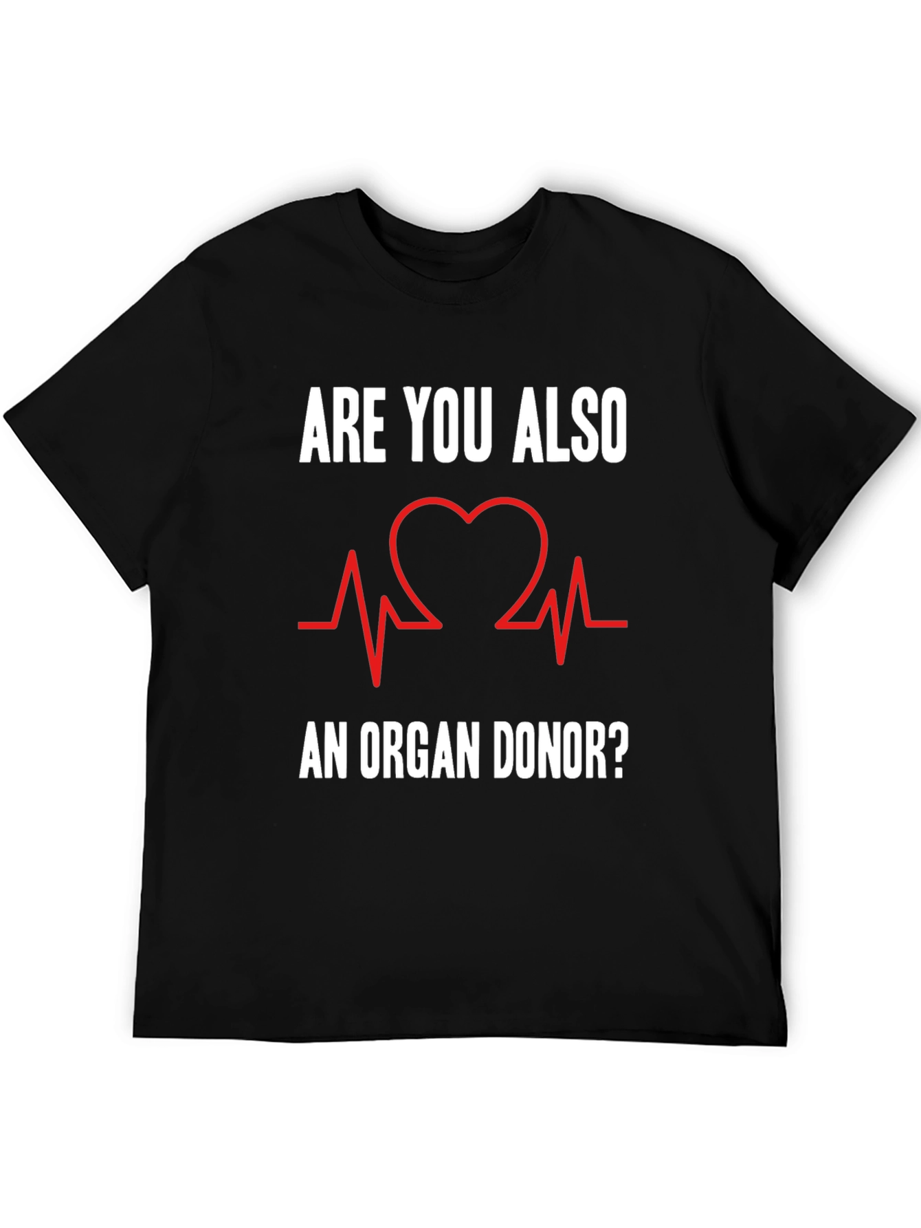 Organ Donor T-Shirt Heartbeat Graphic Tee