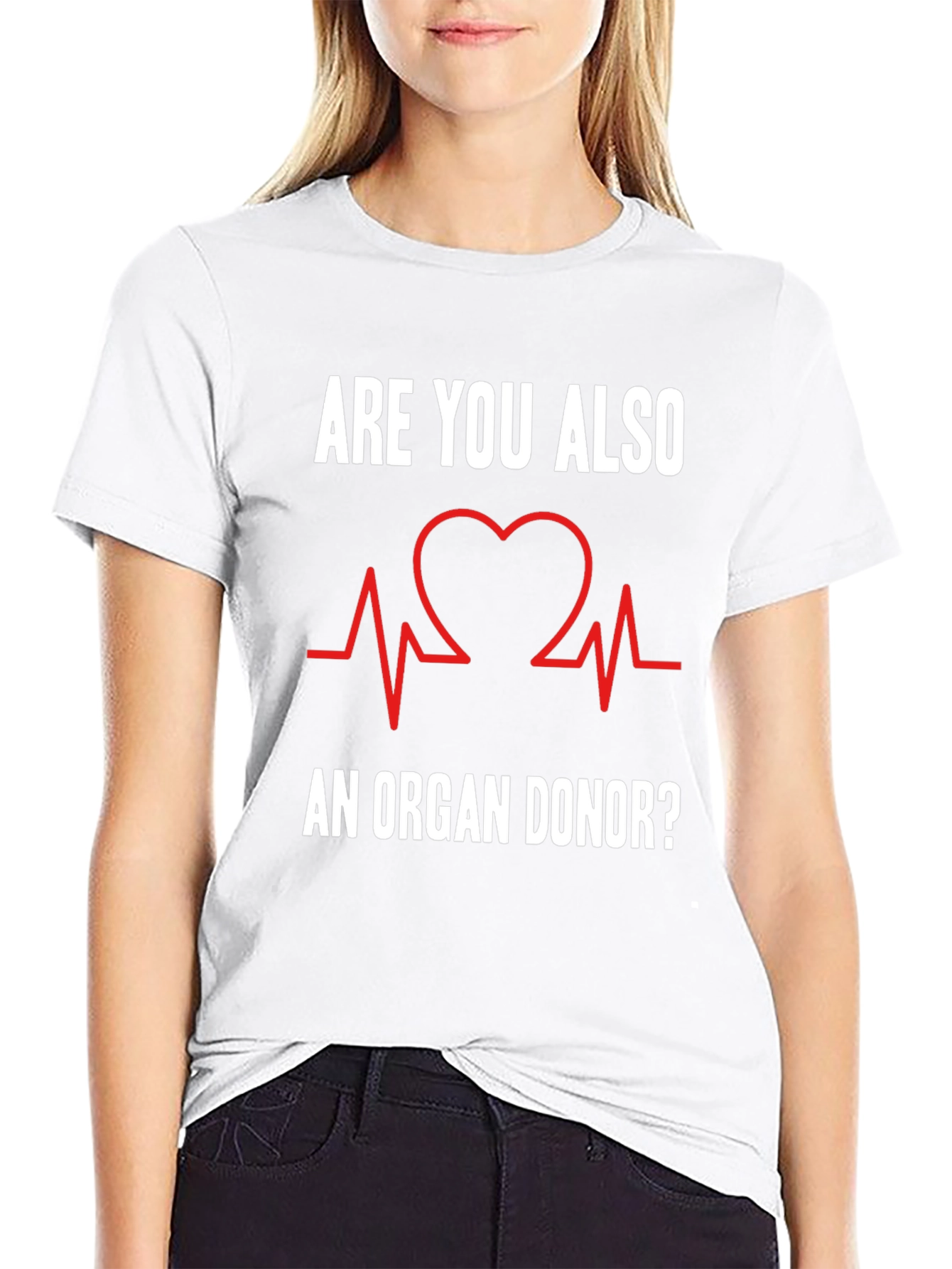 Organ Donor T-Shirt Heartbeat Graphic Tee