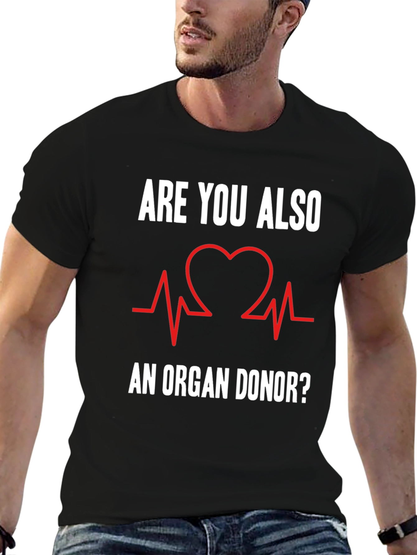 Organ Donor T-Shirt Heartbeat Graphic Tee