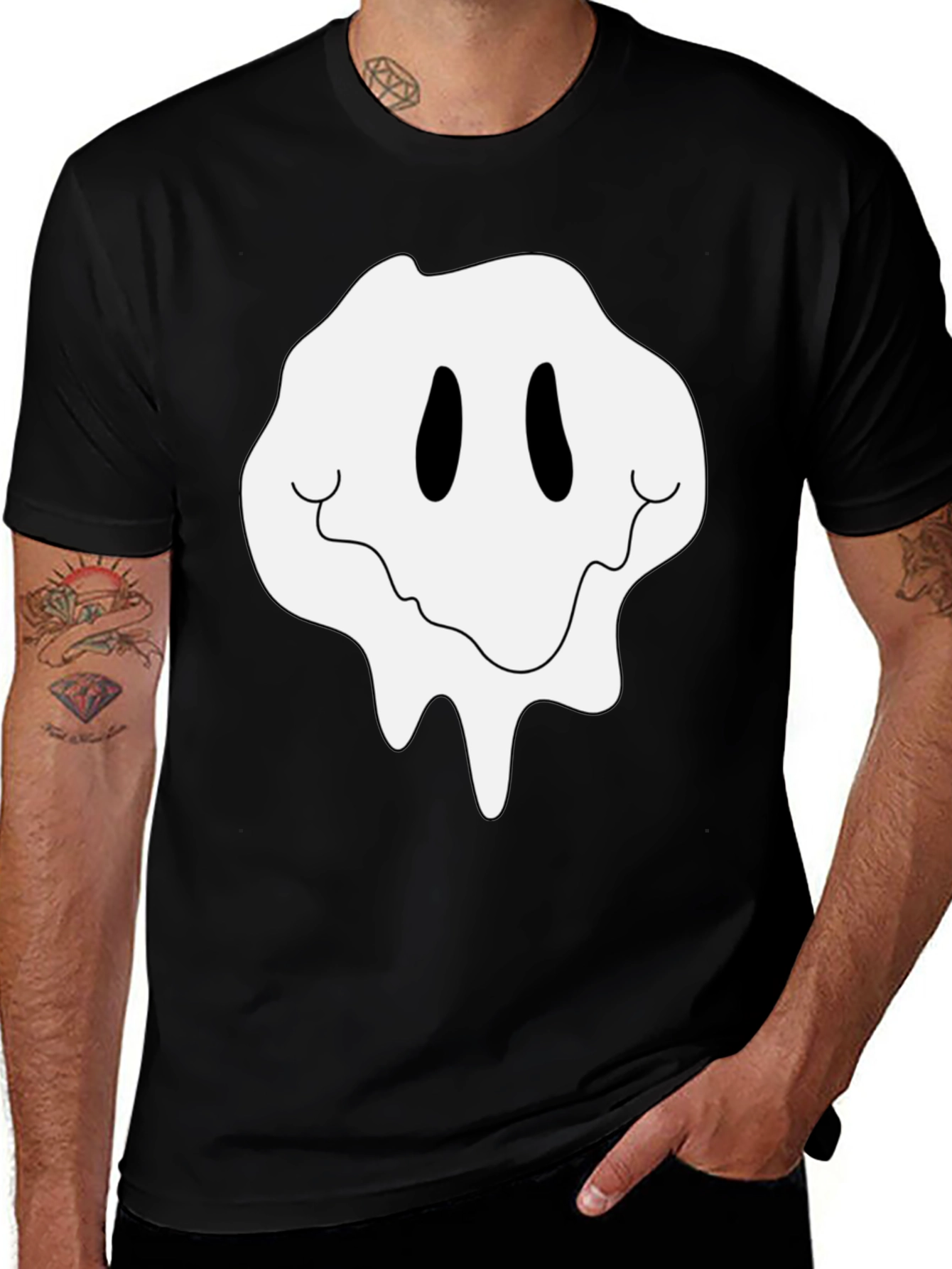 Melting Smiley Face Graphic Tee