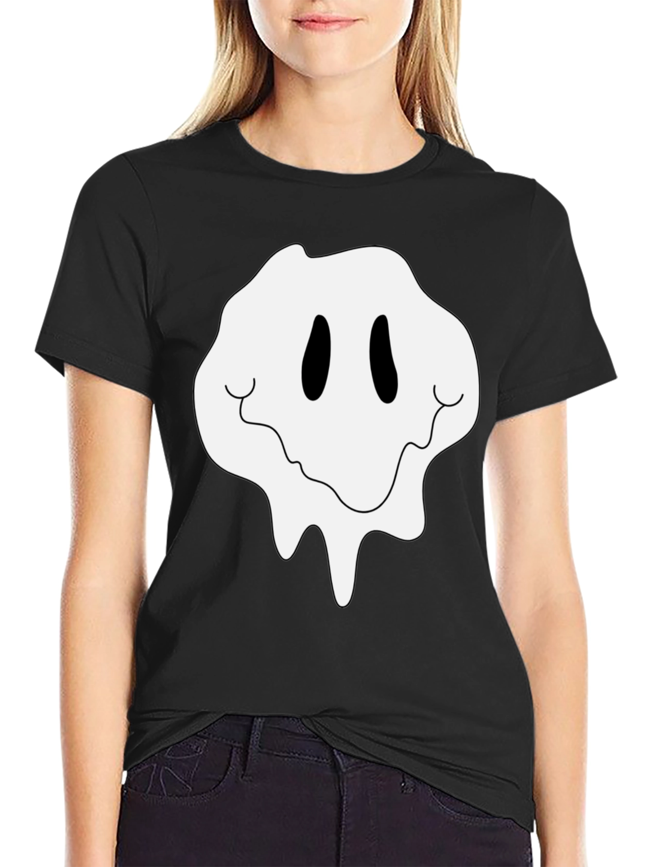 Melting Smiley Face Graphic Tee
