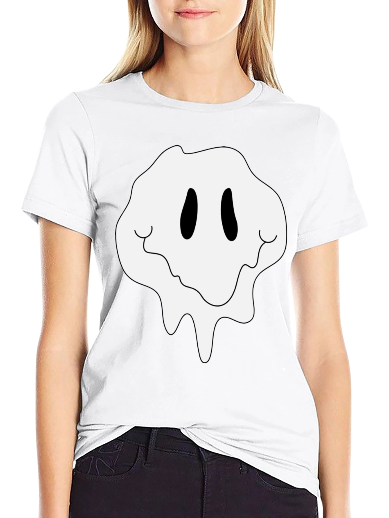 Melting Smiley Face Graphic Tee