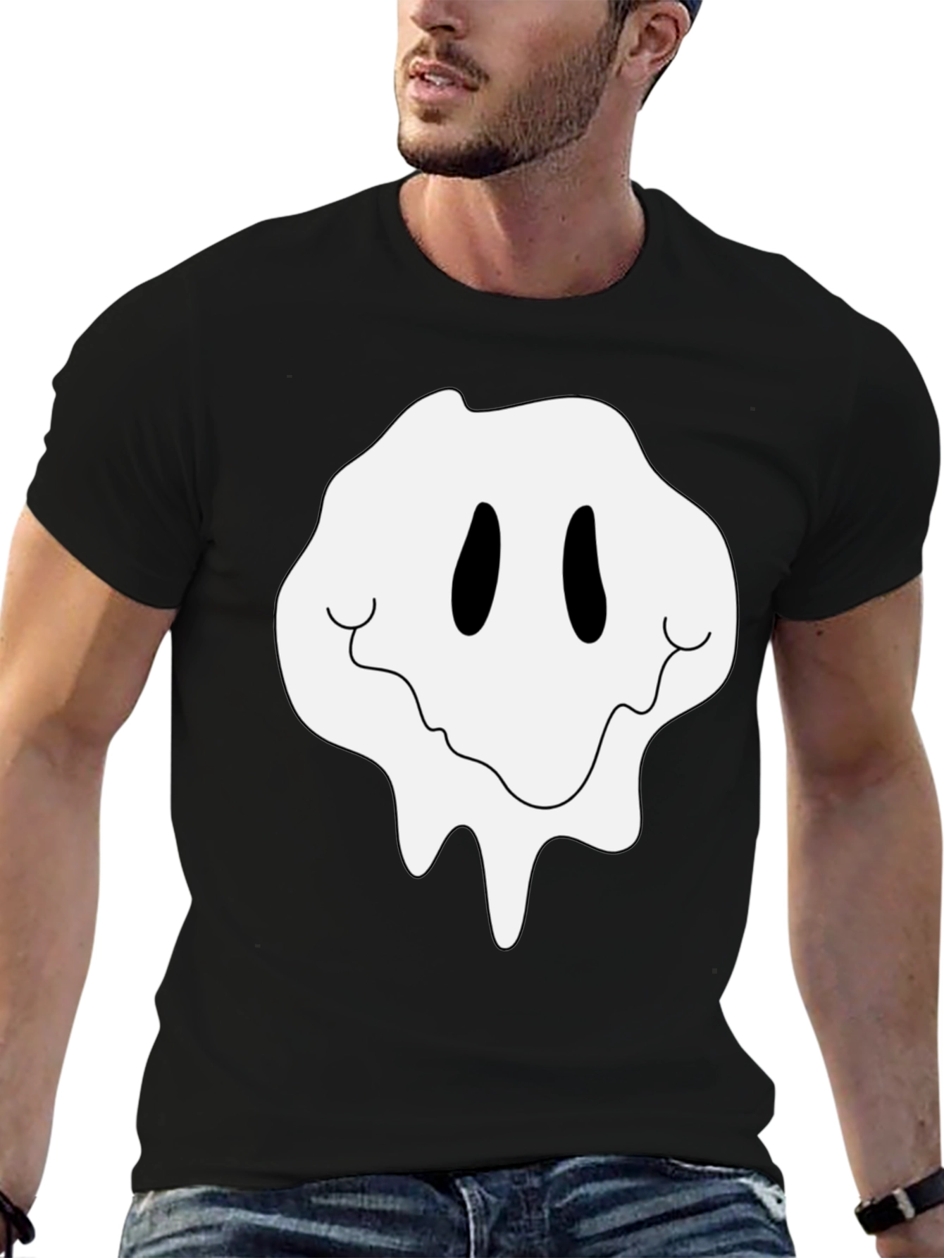 Melting Smiley Face Graphic Tee