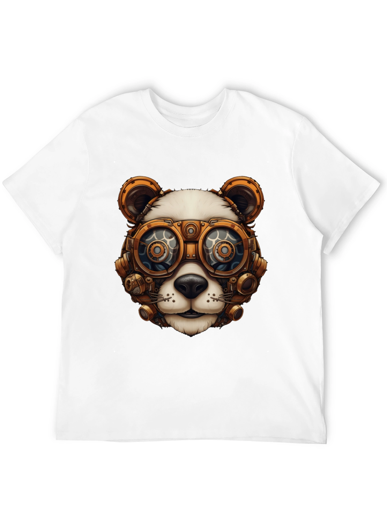 Steampunk Panda Graphic T-Shirt
