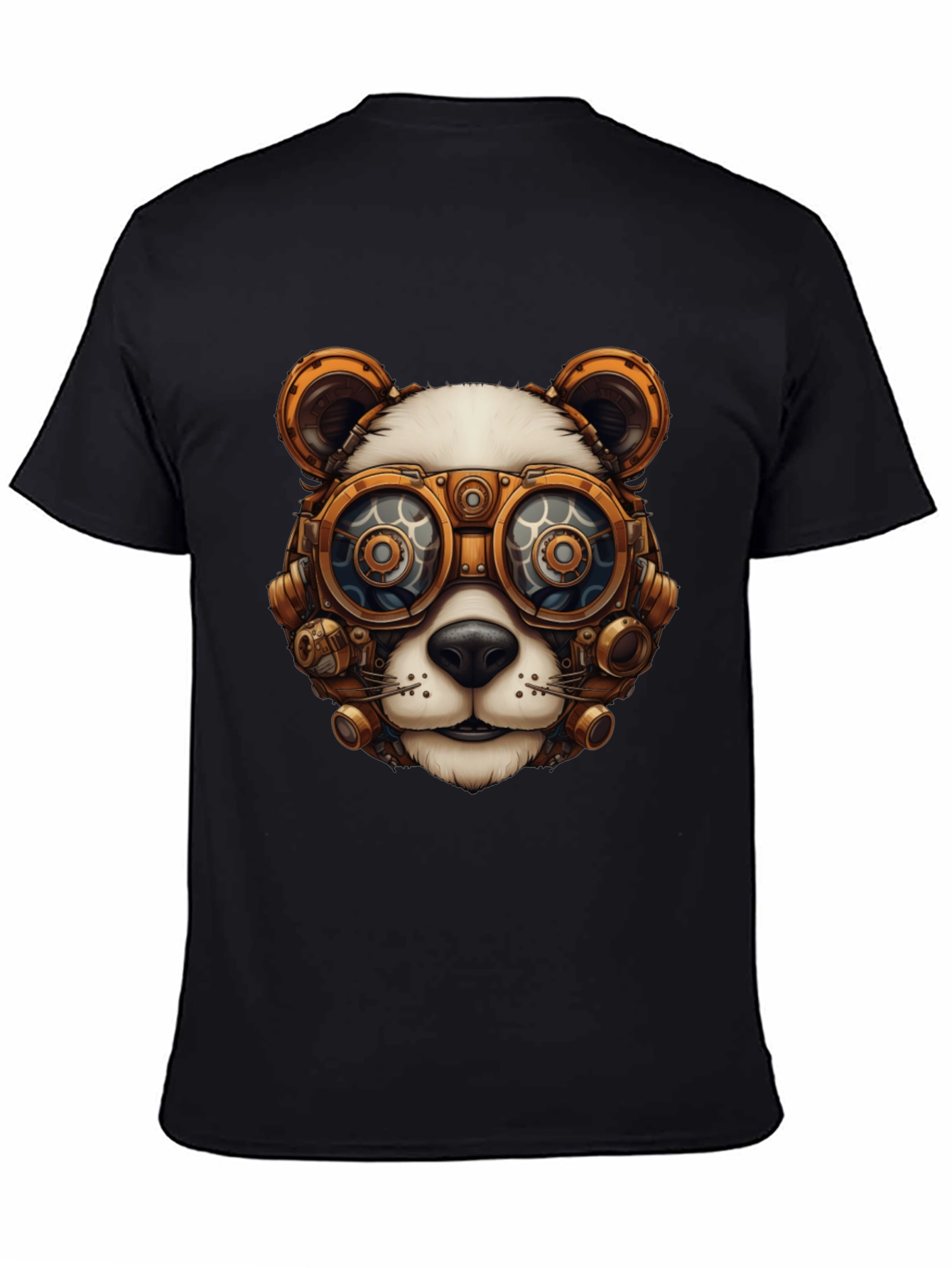 Steampunk Panda Graphic T-Shirt