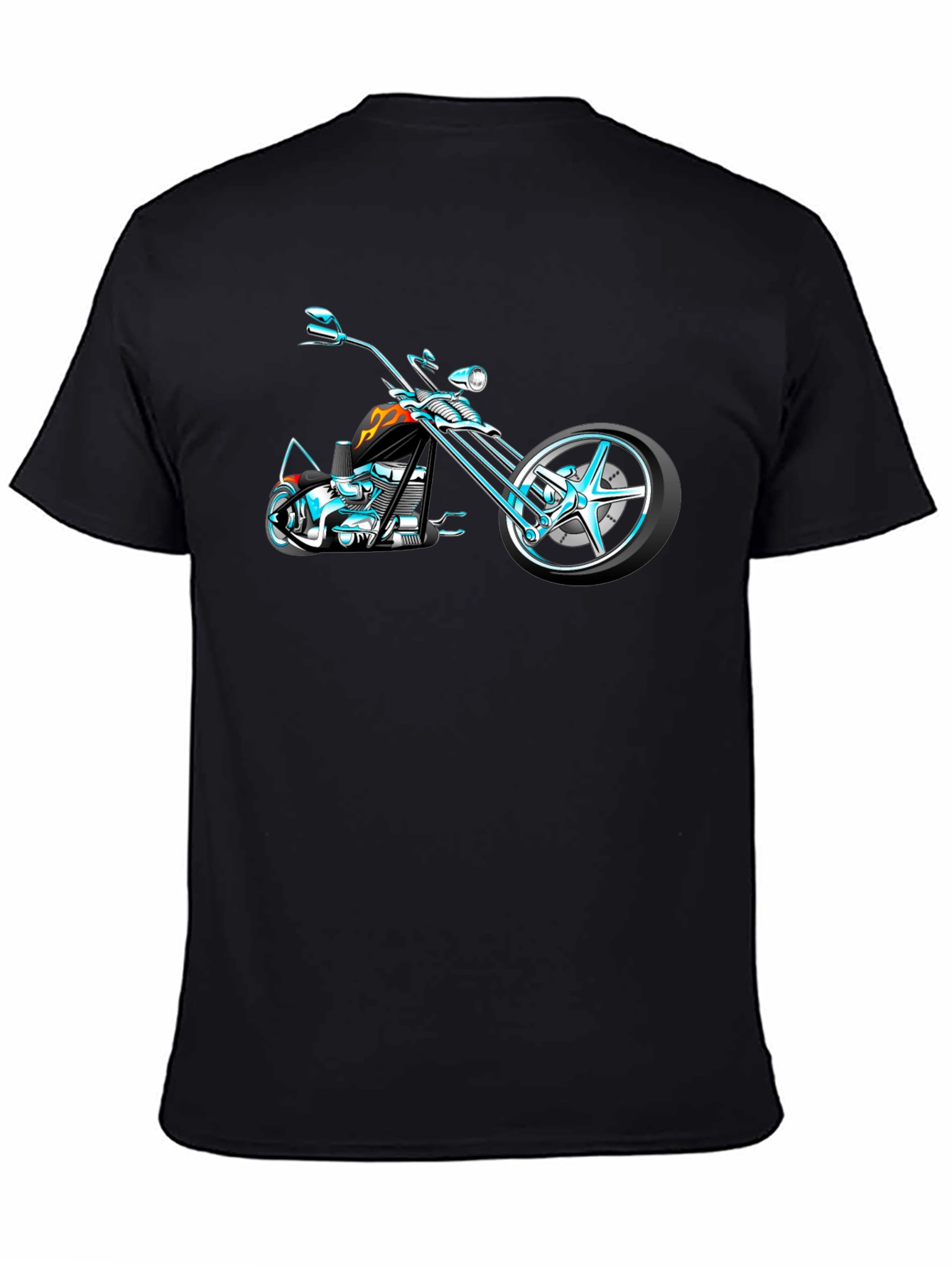 Cool Motorcycle Graphic T-Shirt - Black