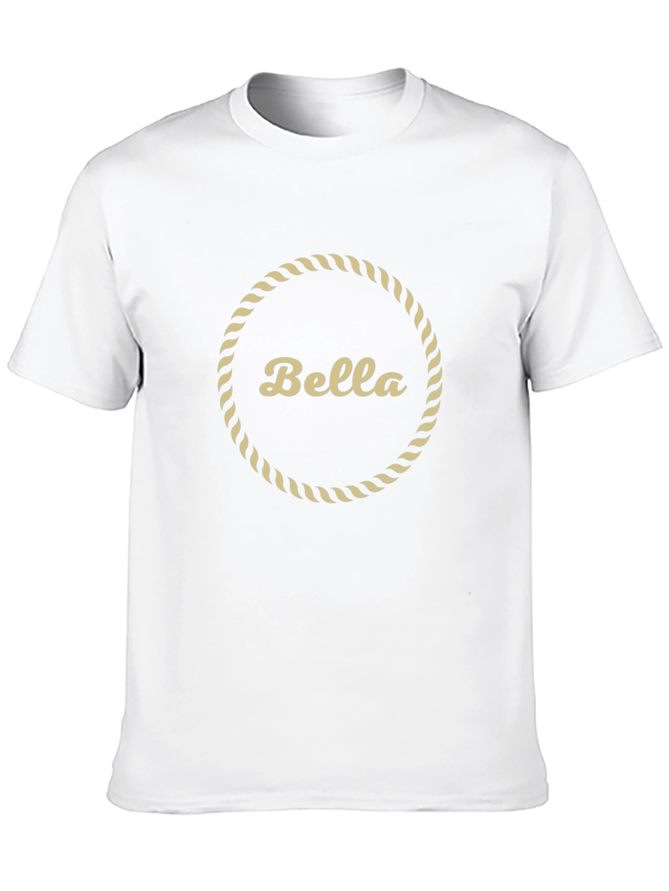 Bella Custom Name T-Shirt - Personalized Rope Circle Design