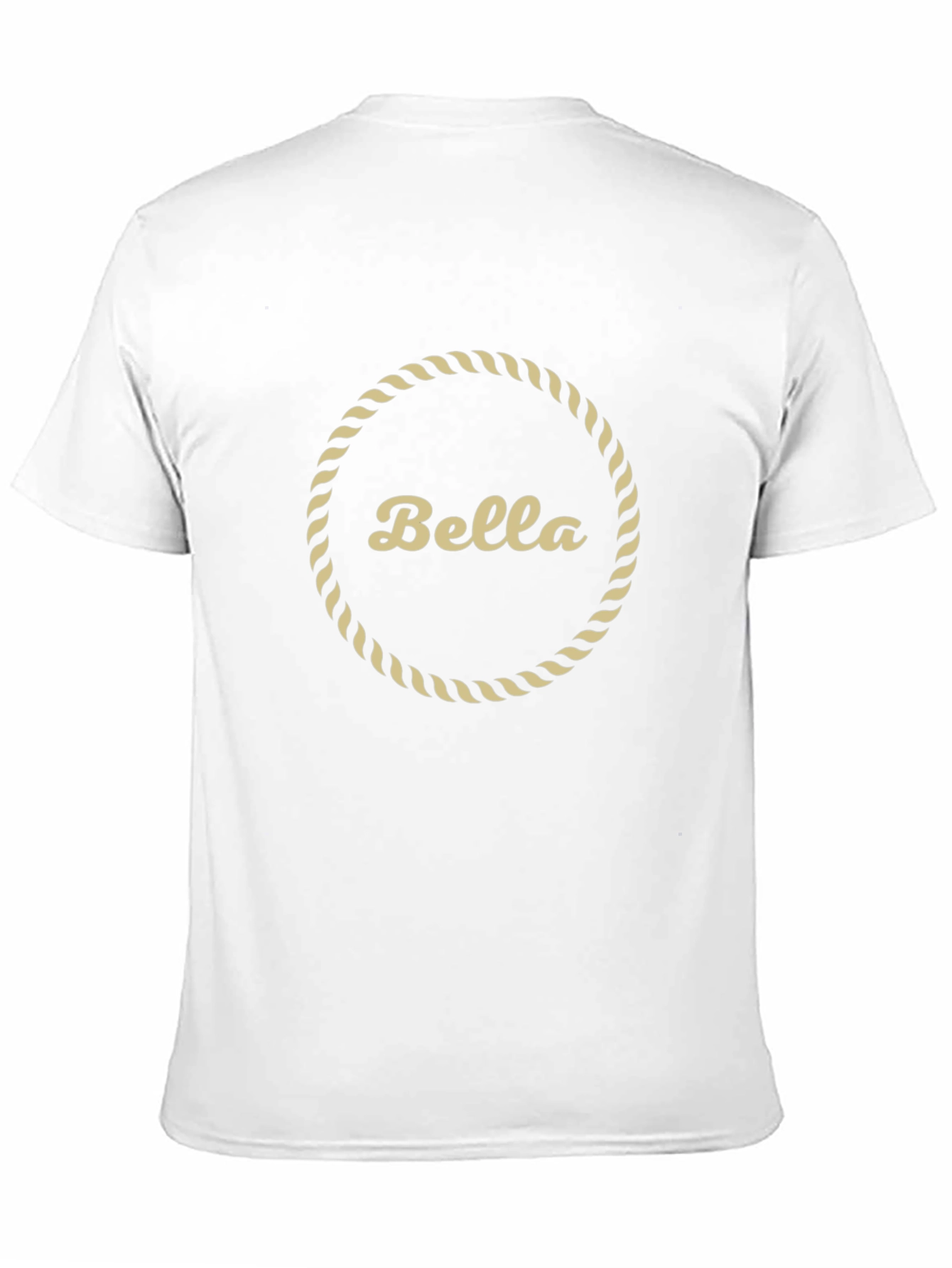 Bella Custom Name T-Shirt - Personalized Rope Circle Design
