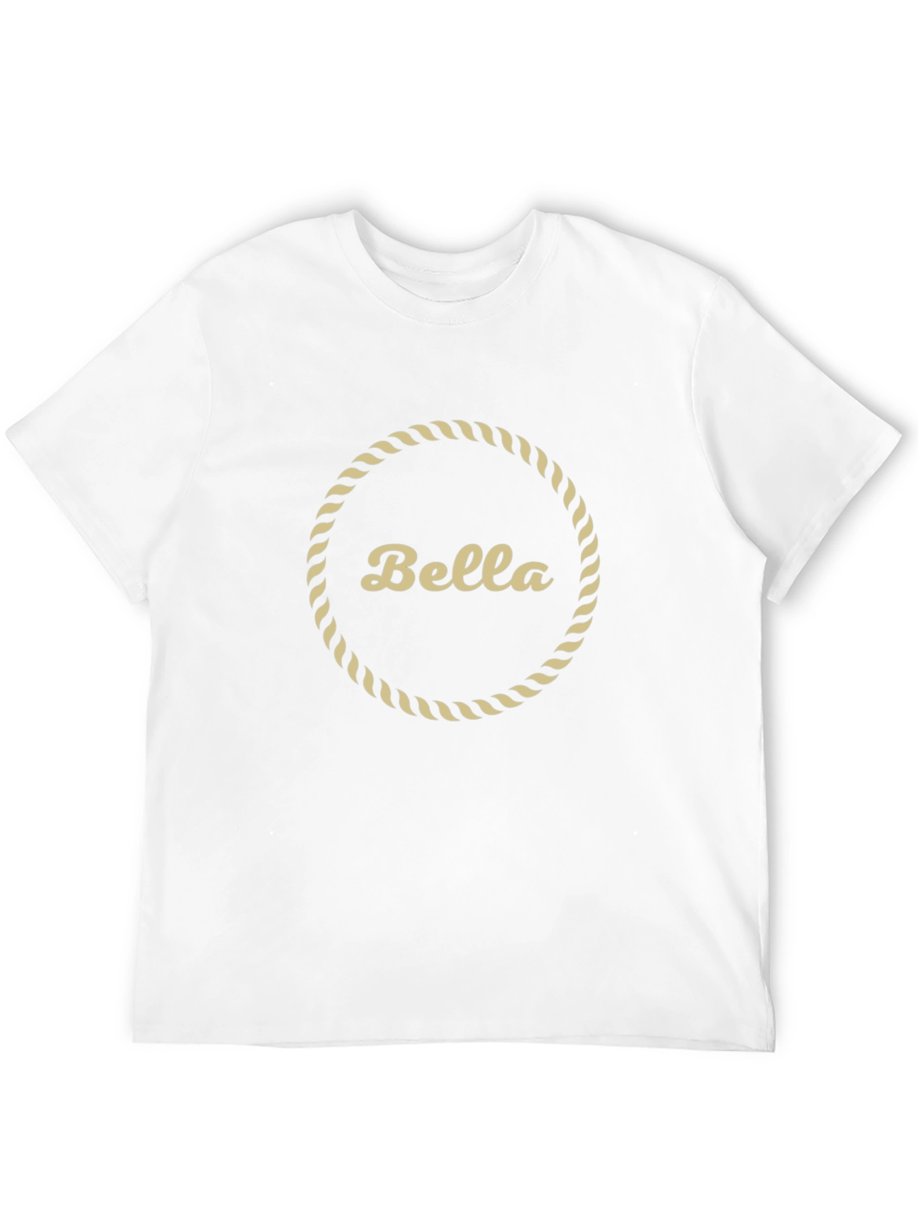 Bella Custom Name T-Shirt - Personalized Rope Circle Design