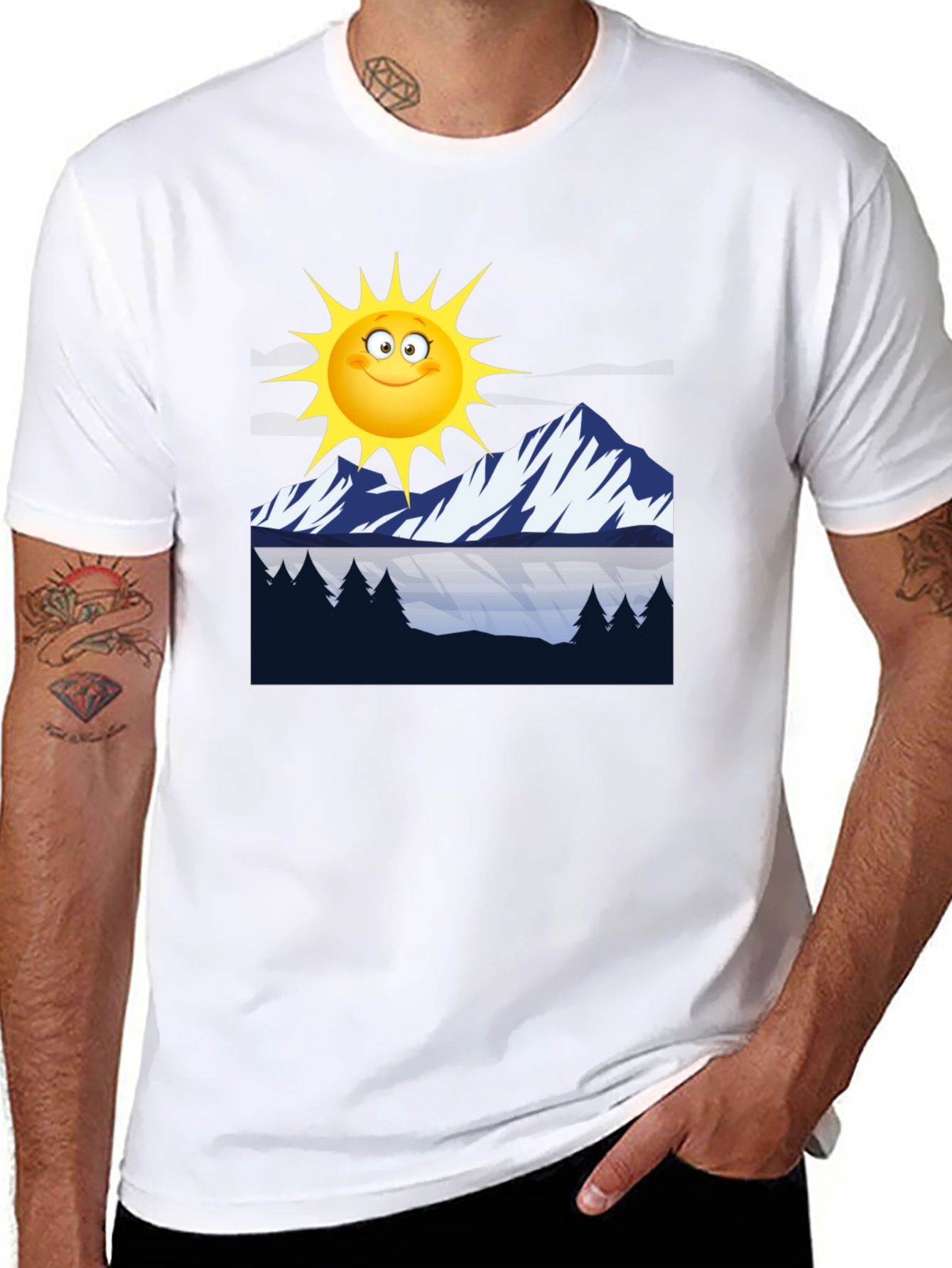 Sun & Mountains Graphic Tee - Relaxed Fit