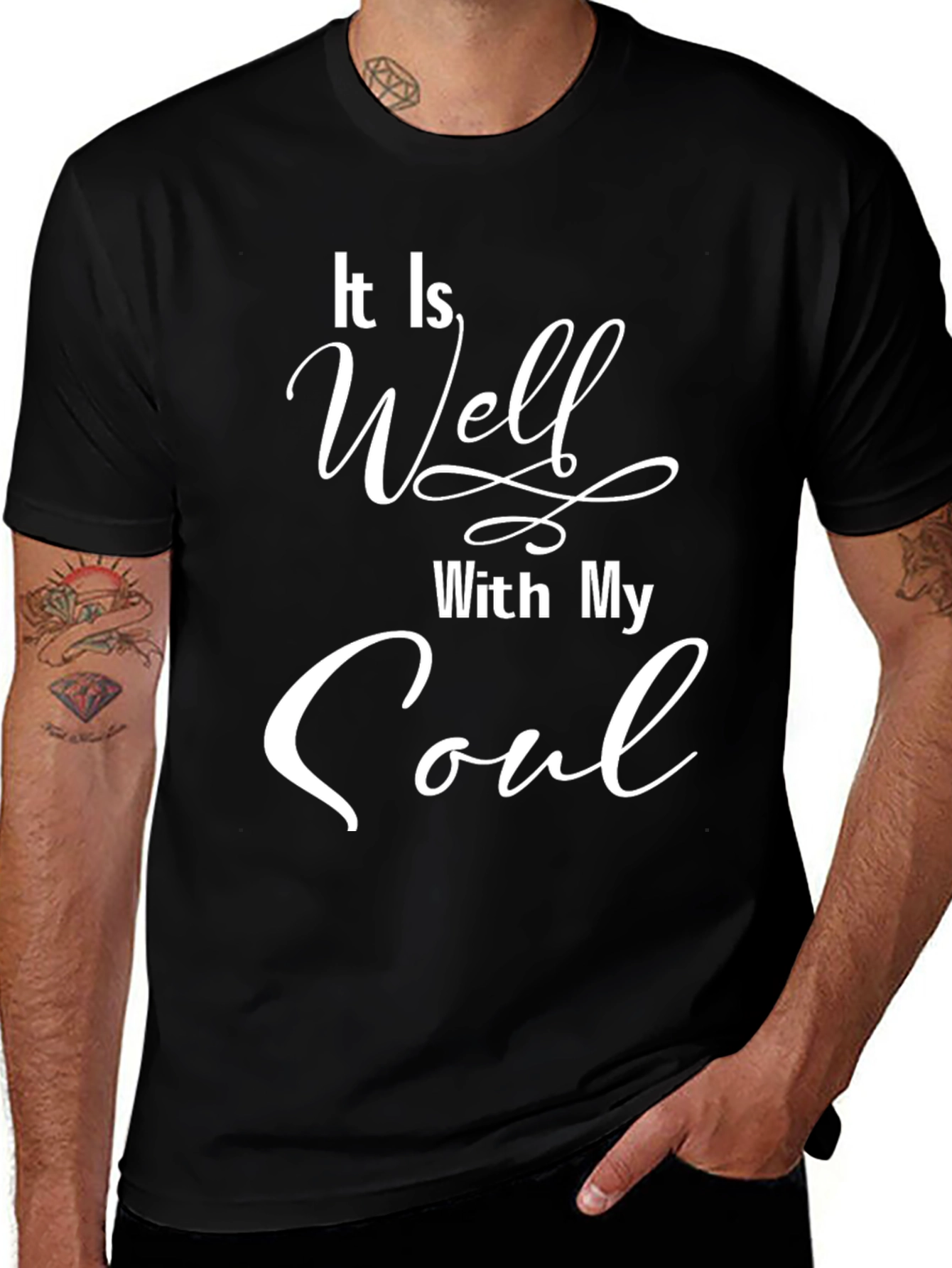 It Is Well With My Soul Black T-Shirt