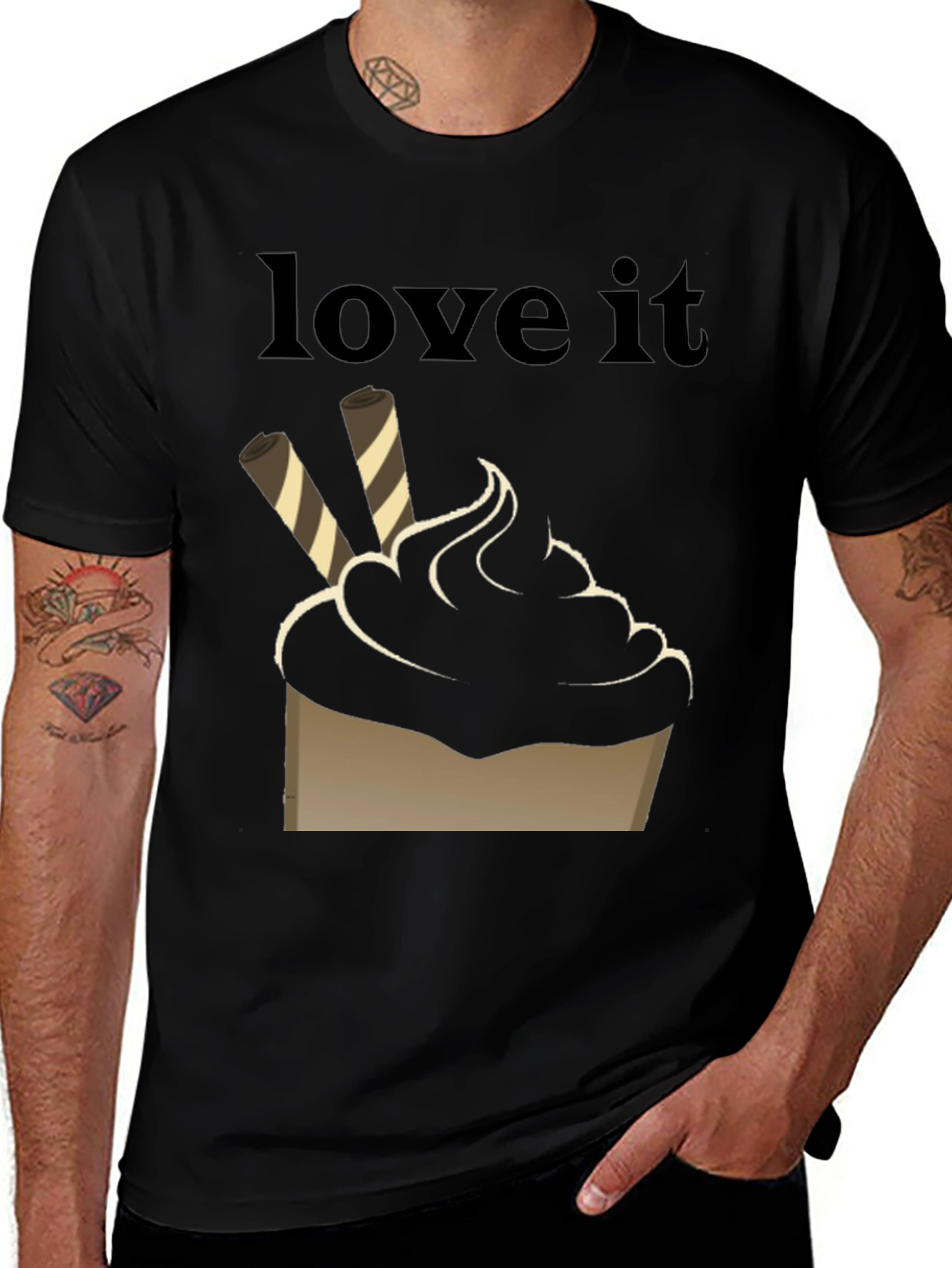 Love It Dessert T-Shirt - Black Graphic Tee