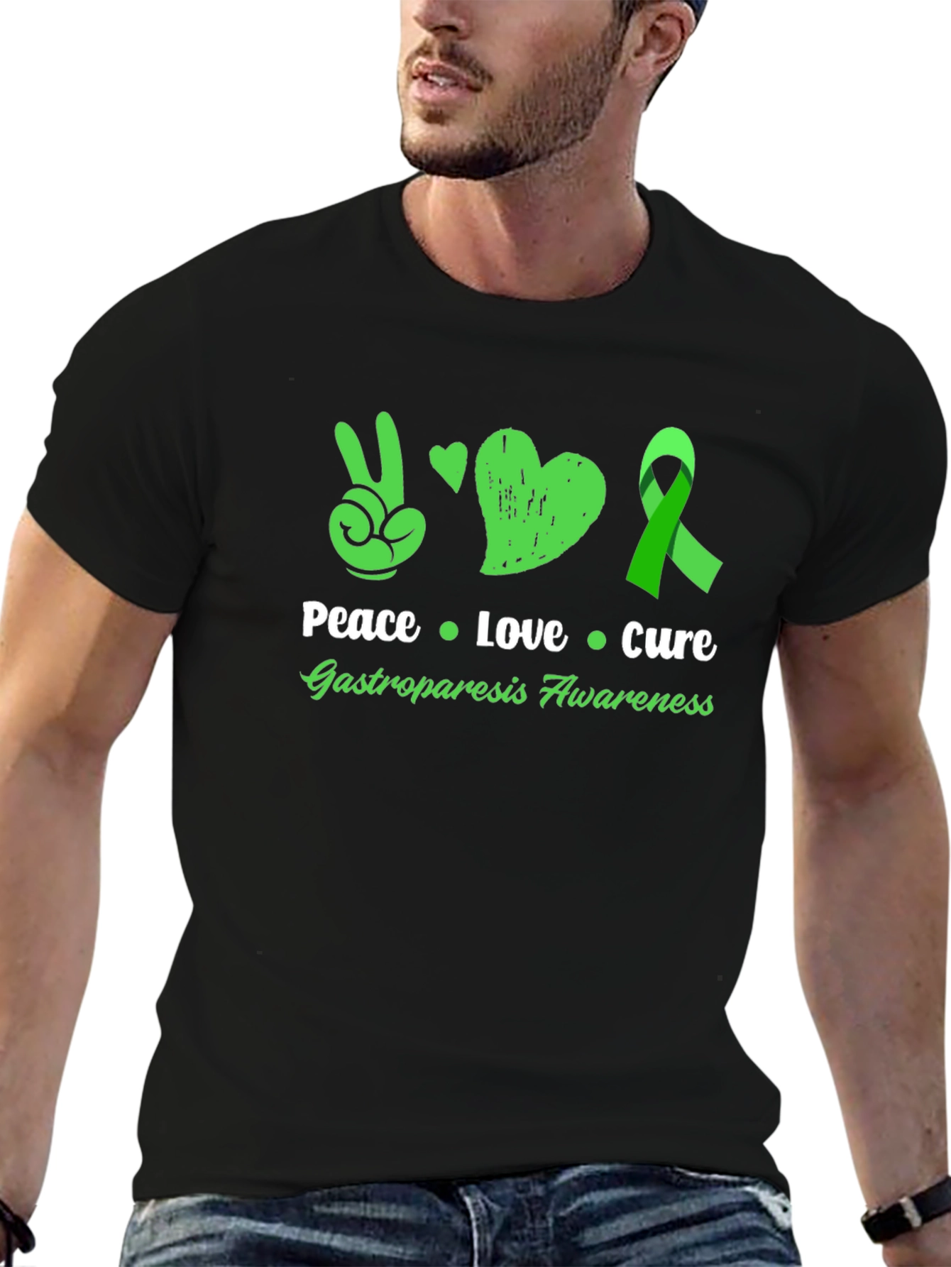 Peace Love Cure Gastroparesis Awareness T-Shirt