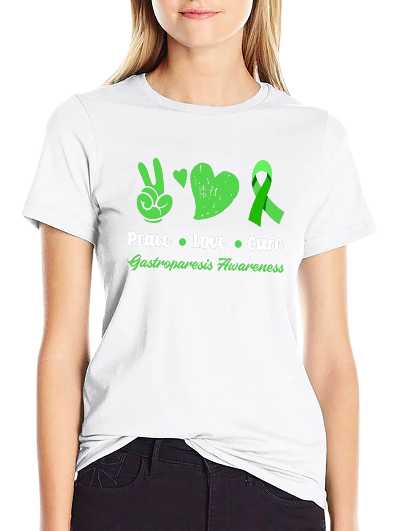 Peace Love Cure Gastroparesis Awareness T-Shirt