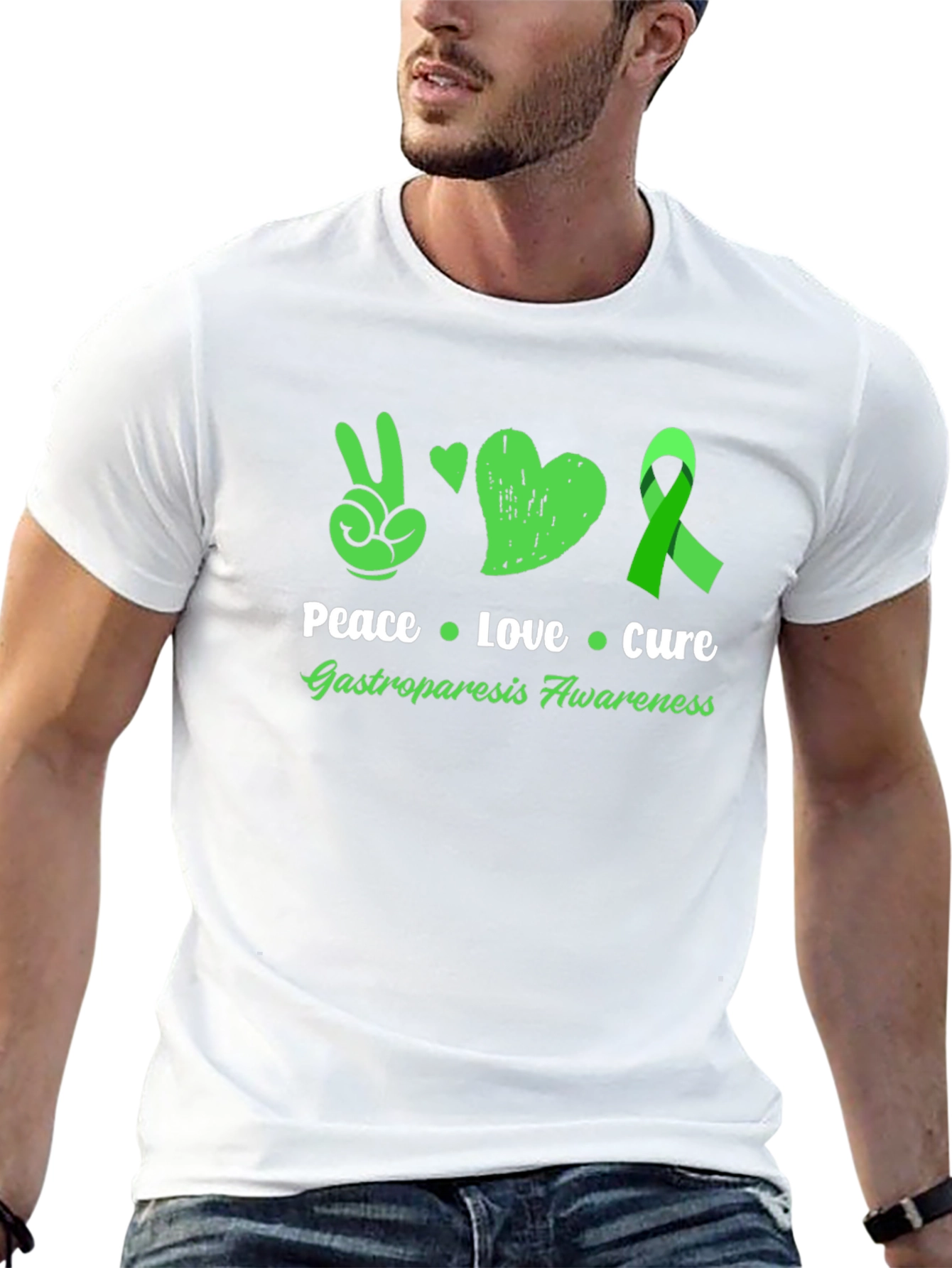 Peace Love Cure Gastroparesis Awareness T-Shirt