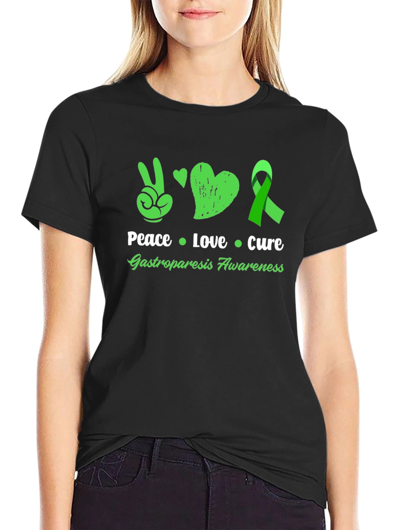 Peace Love Cure Gastroparesis Awareness T-Shirt