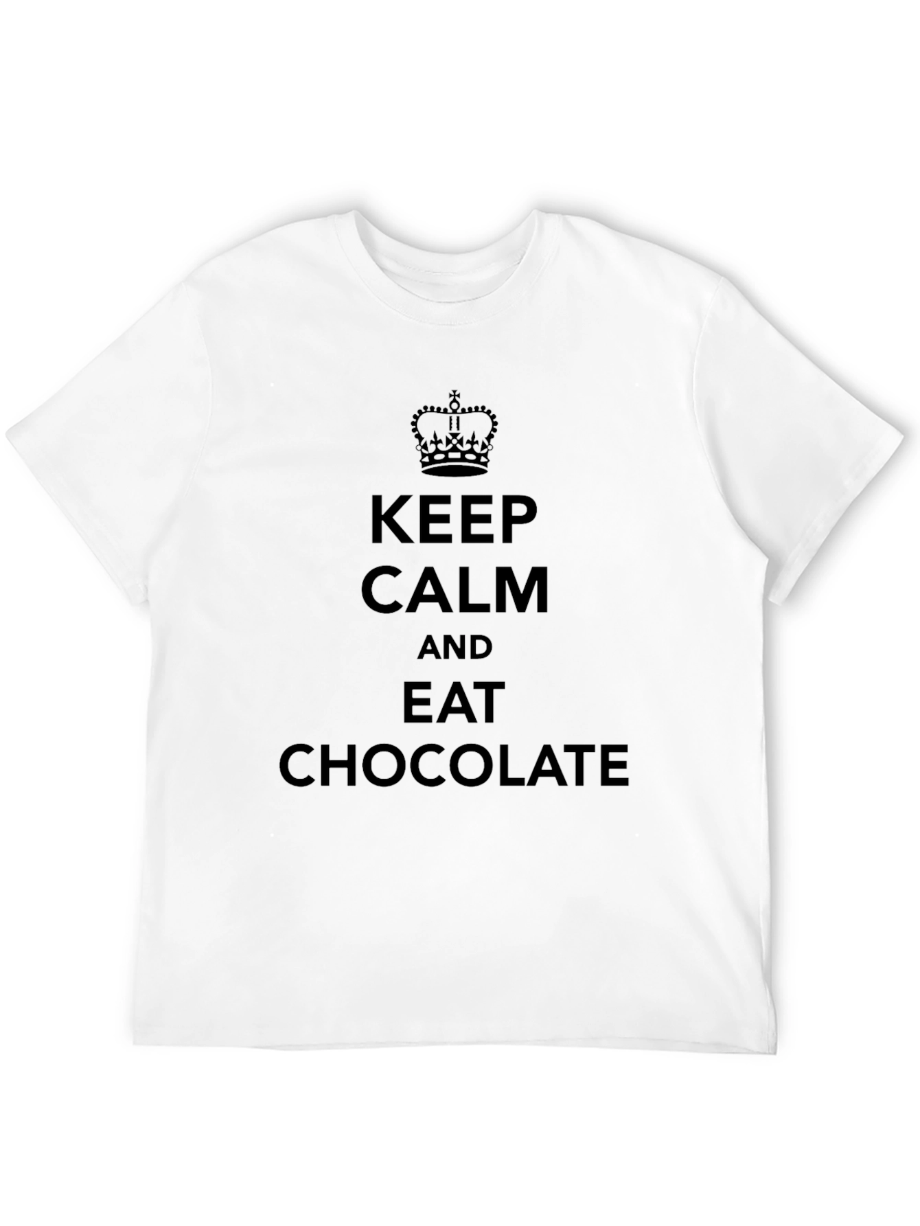 Keep Calm and Eat Chocolate Black T-Shirt