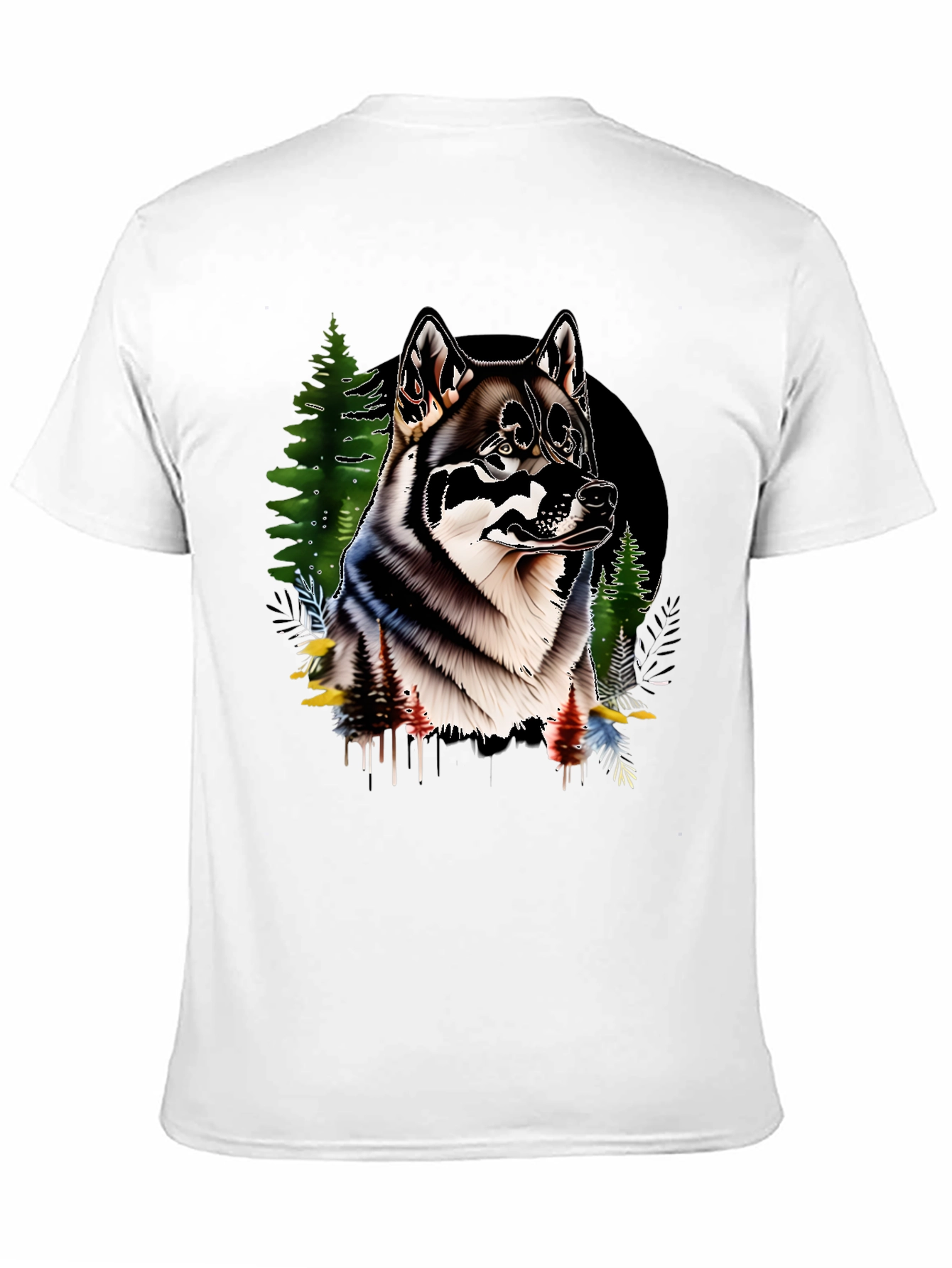 Wolf Graphic Black T-Shirt for Men