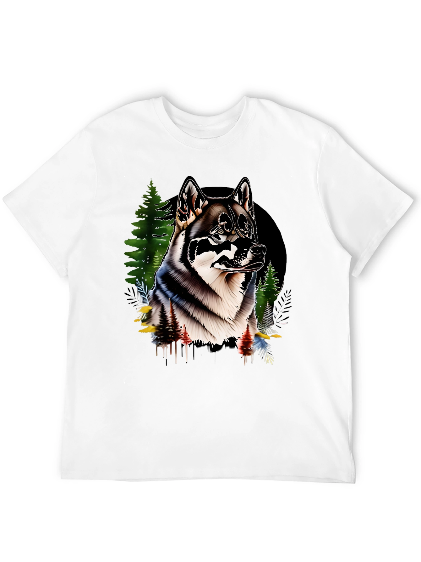 Wolf Graphic Black T-Shirt for Men