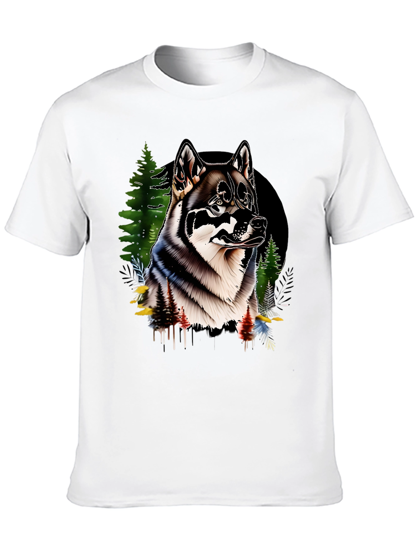 Wolf Graphic Black T-Shirt for Men