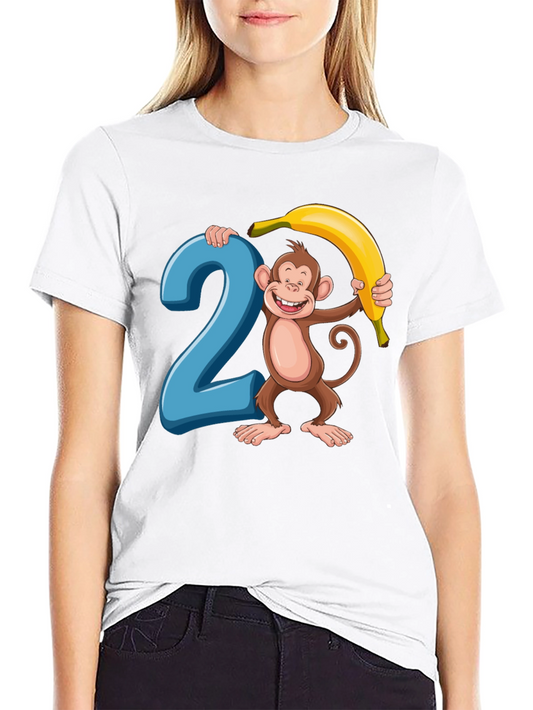 2nd Birthday Monkey Banana T-Shirt