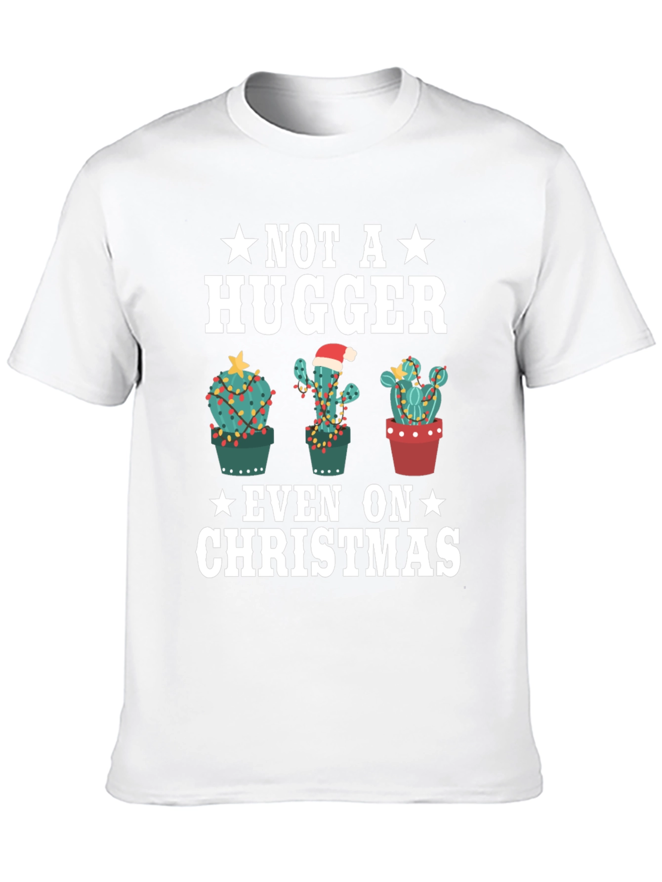 Not a Hugger Christmas Cactus T-Shirt