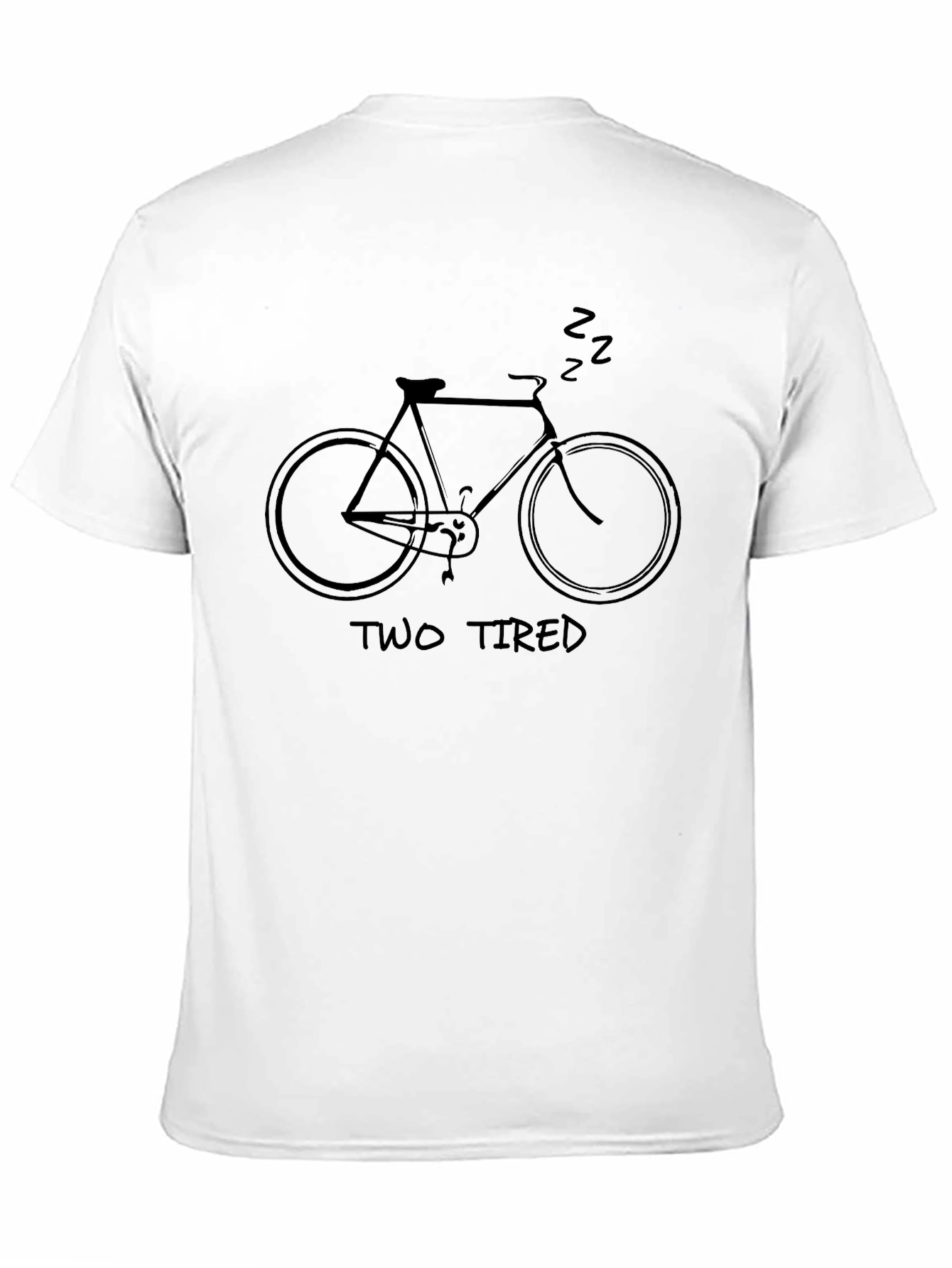 Two Tired Bicycle Graphic T-Shirt - Black