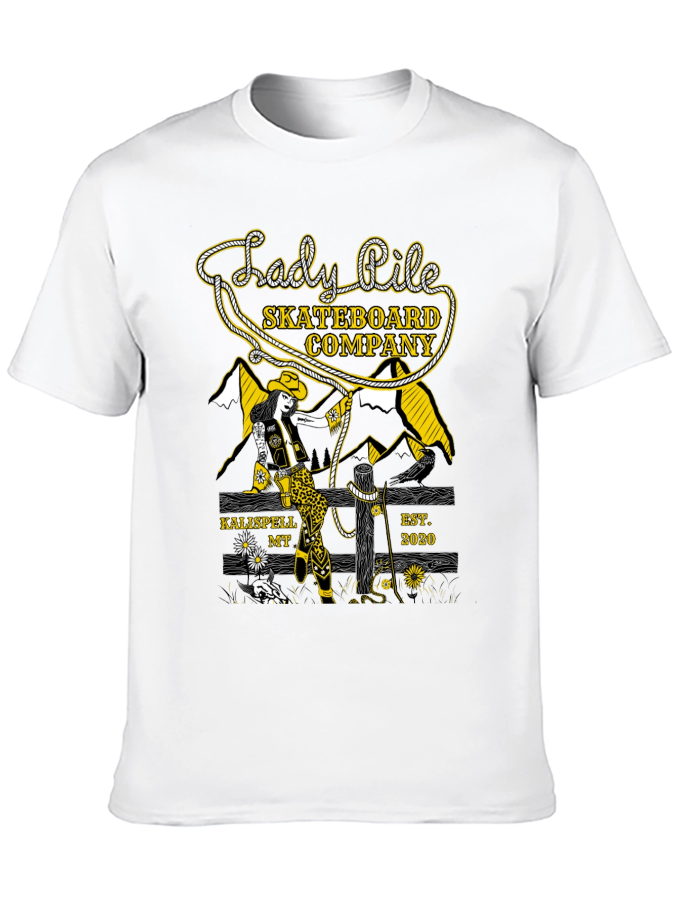 Lady Pile Skateboard Company Black Graphic Tee