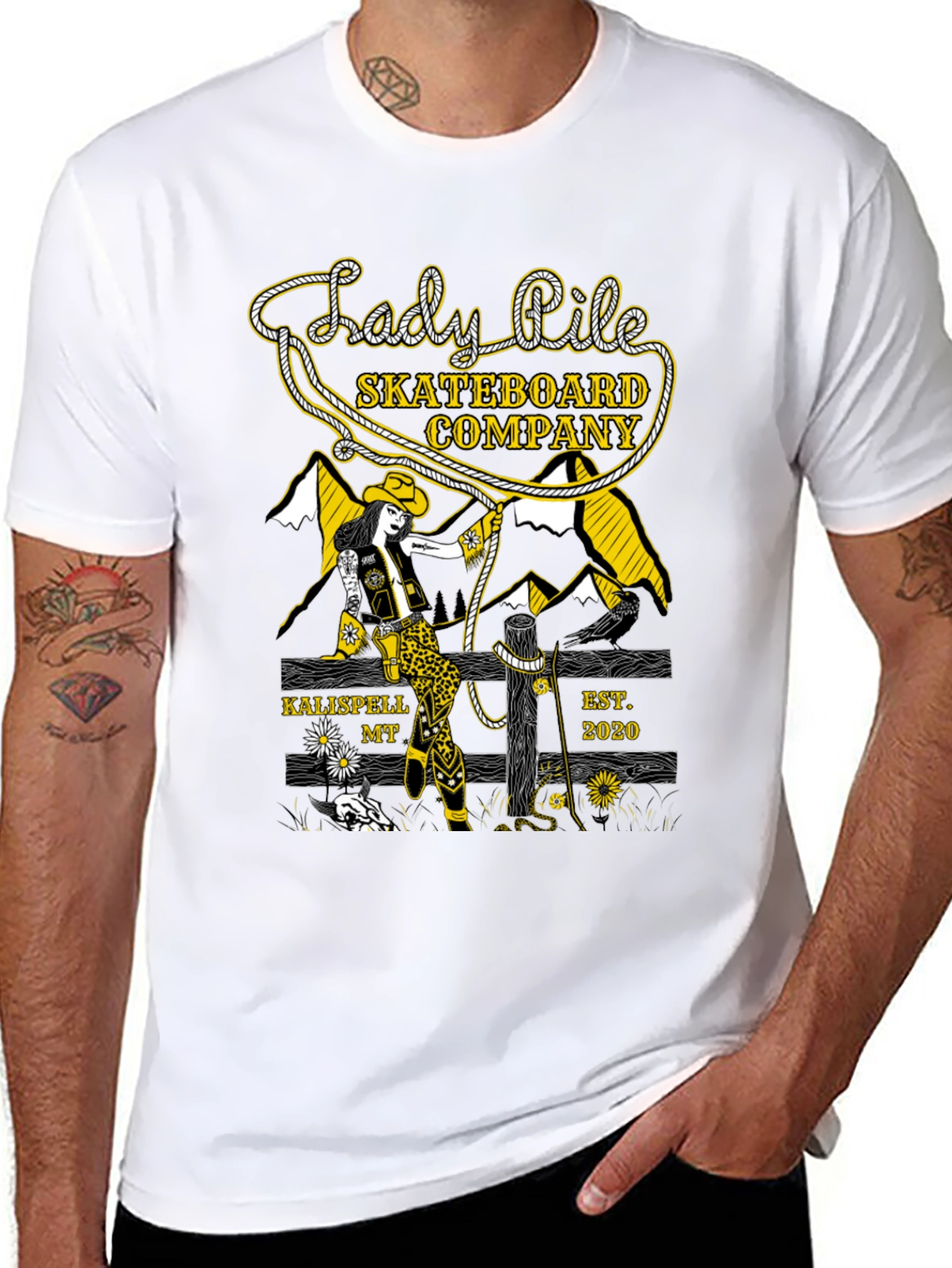 Lady Pile Skateboard Company Black Graphic Tee
