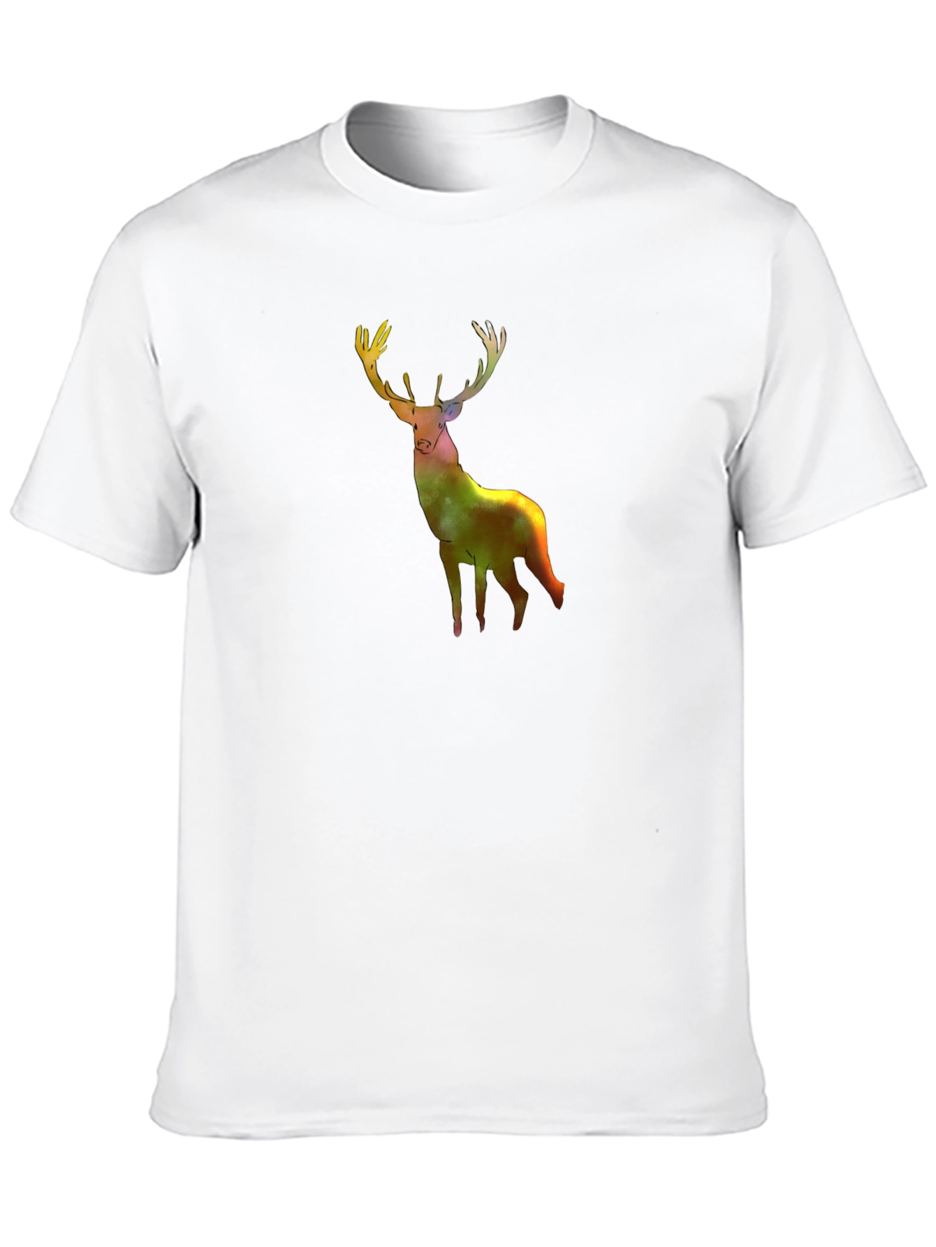 Galaxy Deer Graphic Tee - Stylish Mens Black T-Shirt