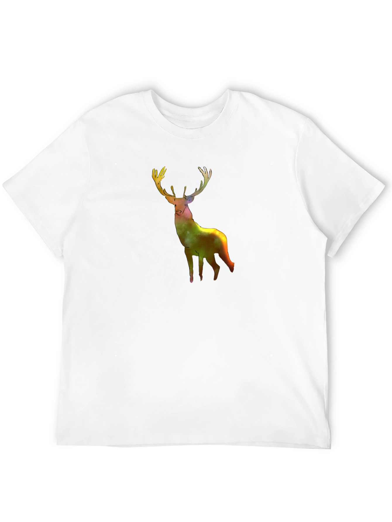 Galaxy Deer Graphic Tee - Stylish Mens Black T-Shirt