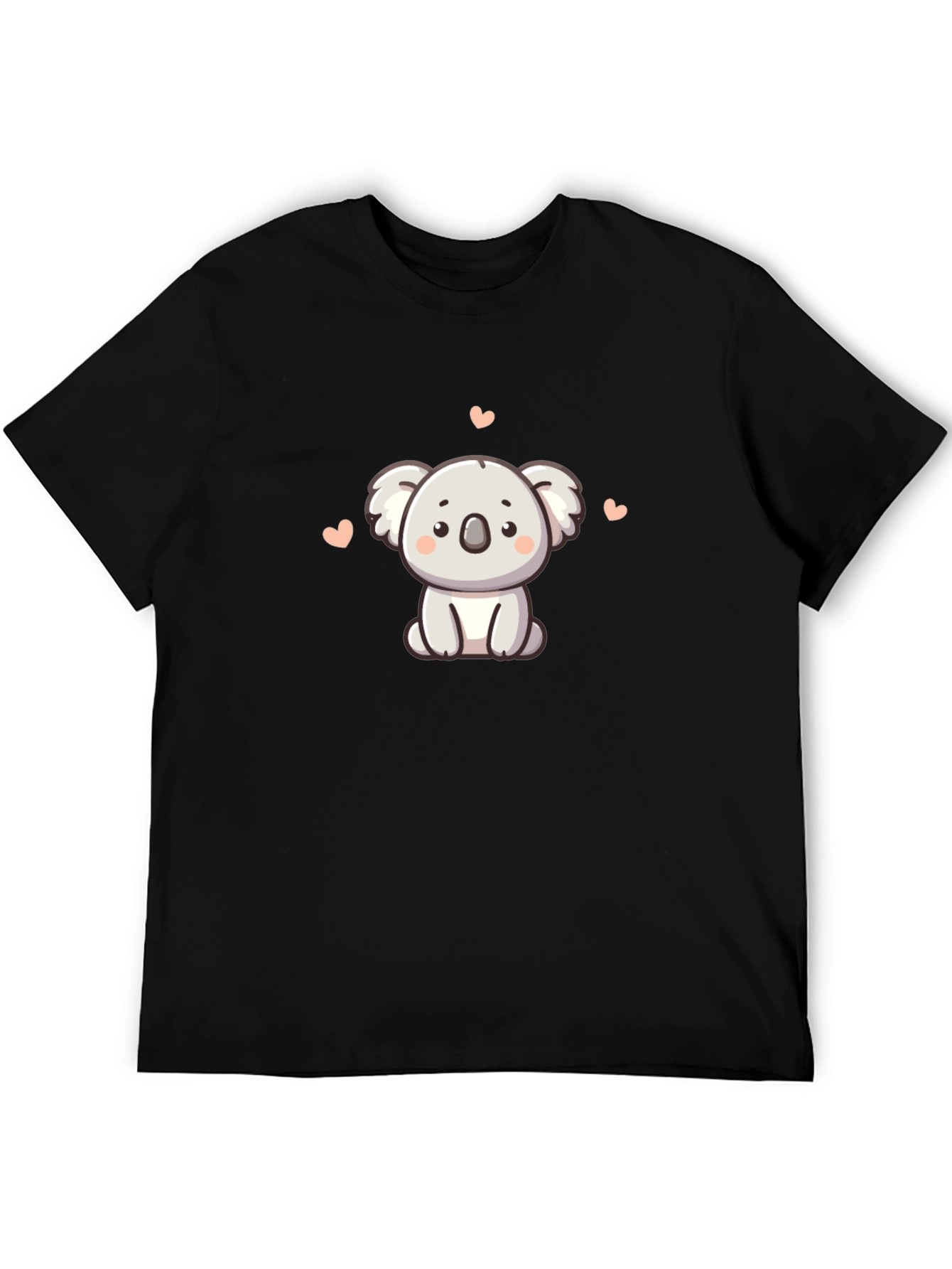 Cute Koala Graphic T-Shirt - Black