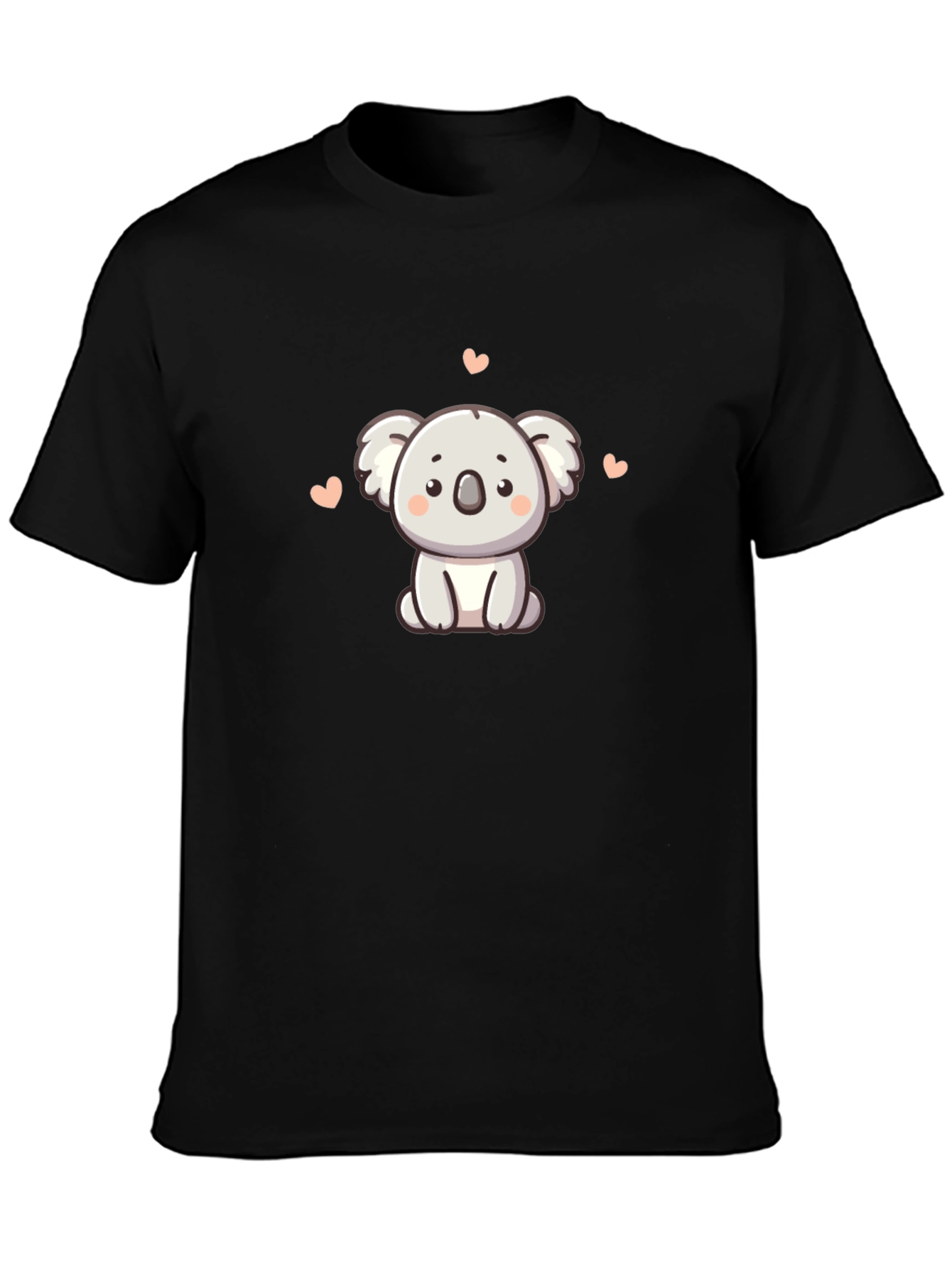 Cute Koala Graphic T-Shirt - Black