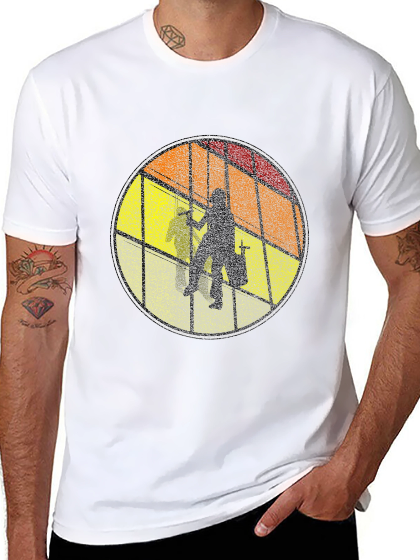 Retro Window Washer Graphic T-Shirt