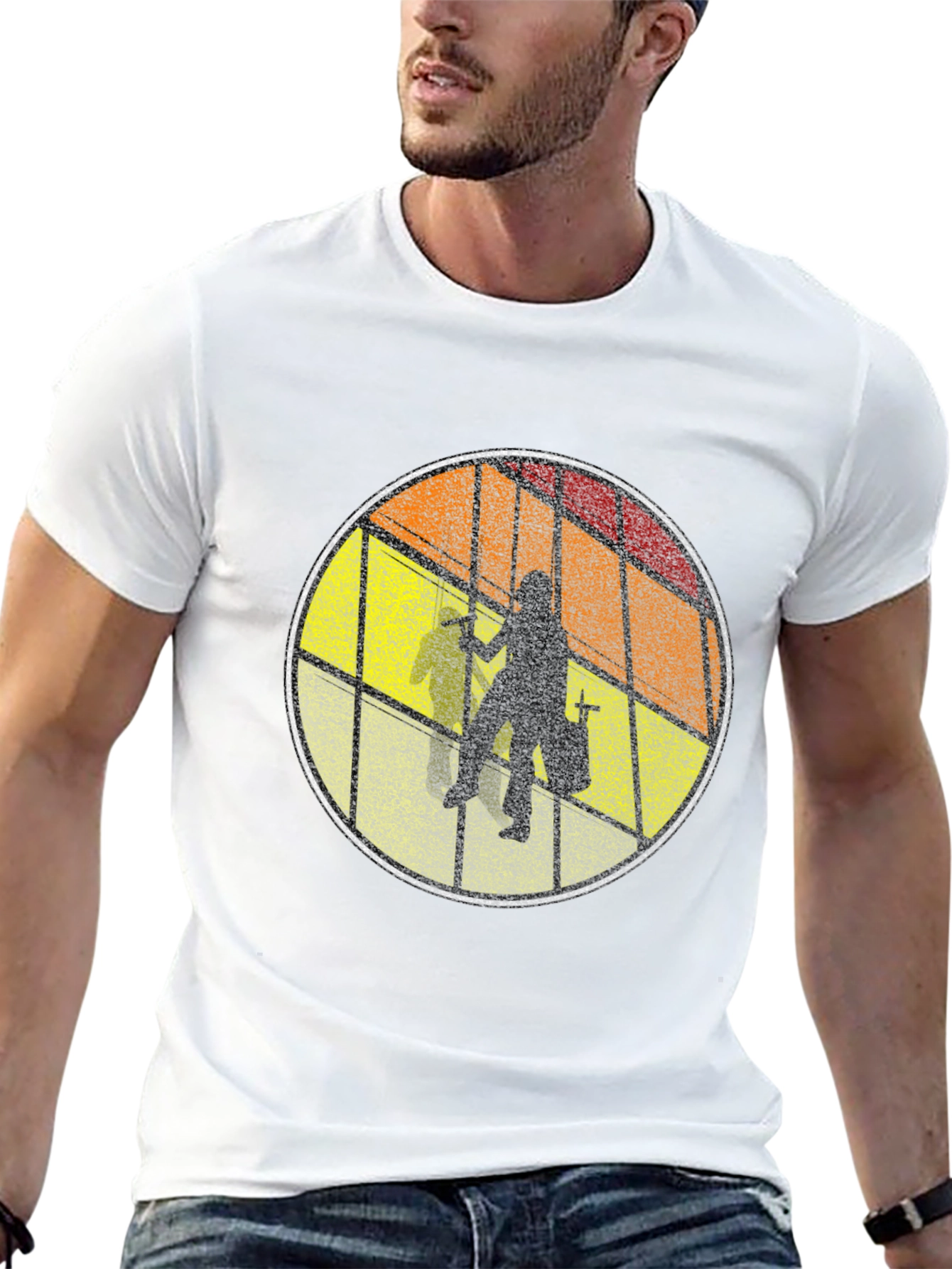 Retro Window Washer Graphic T-Shirt