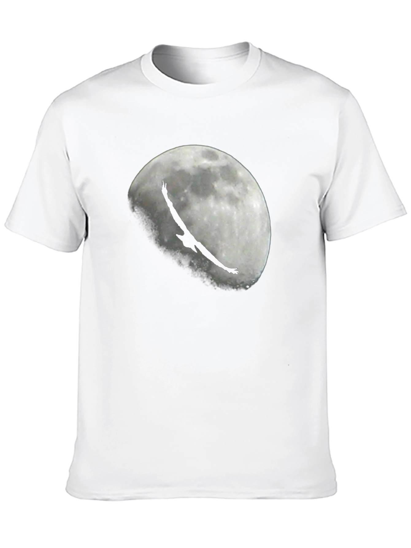 Eagle Moon Graphic Tee - Black Cotton T-Shirt