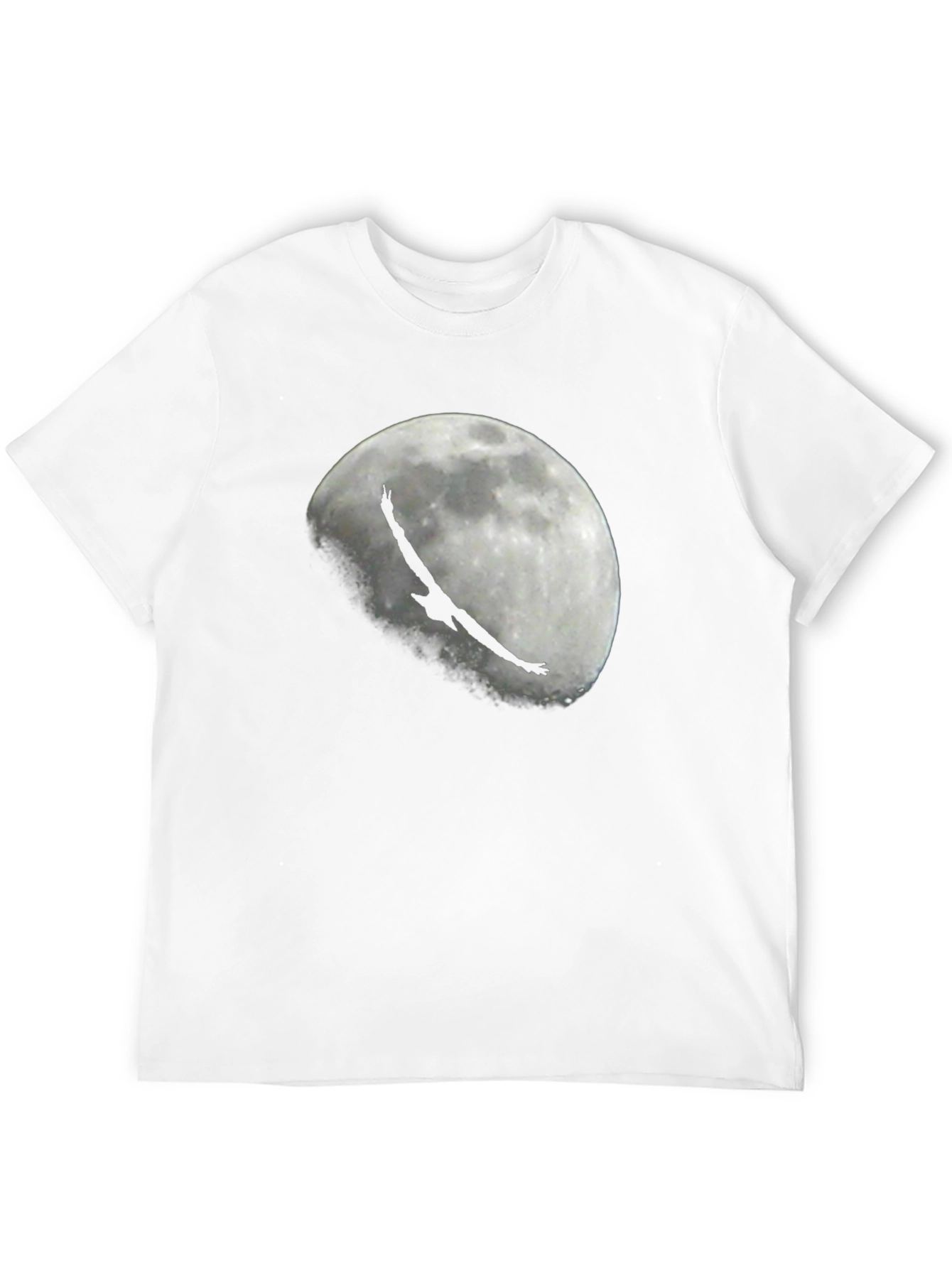 Eagle Moon Graphic Tee - Black Cotton T-Shirt