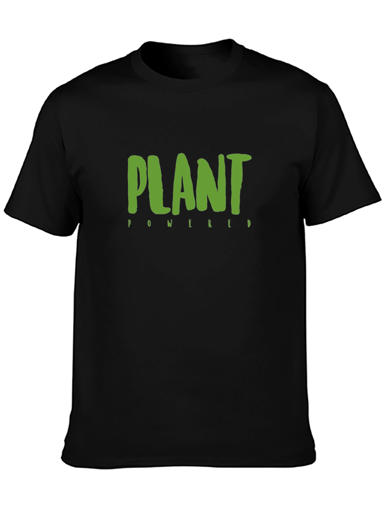 Plant Powered Vegan T-Shirt - Black Cotton Tee