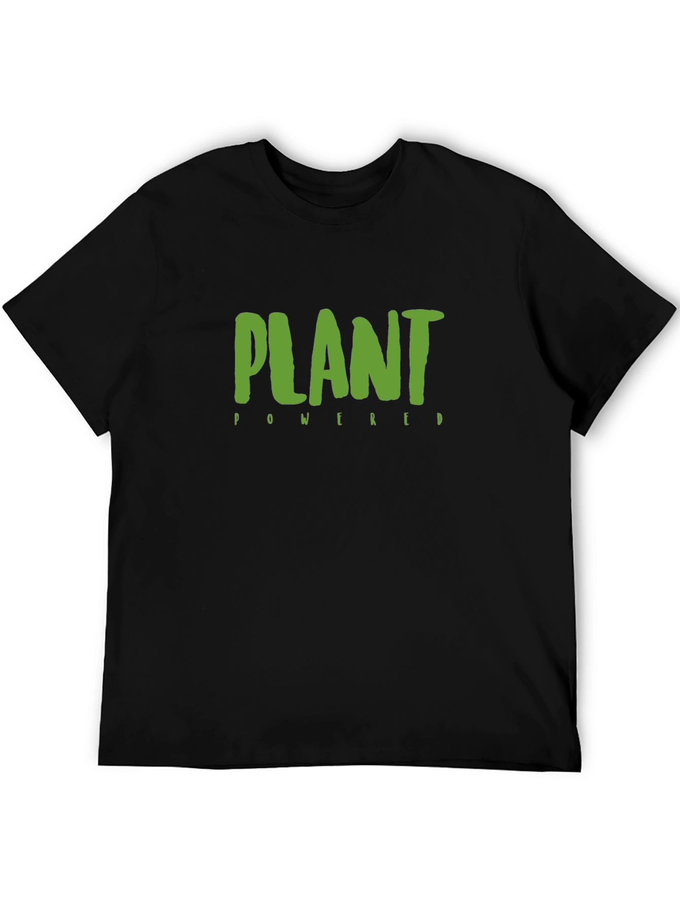 Plant Powered Vegan T-Shirt - Black Cotton Tee
