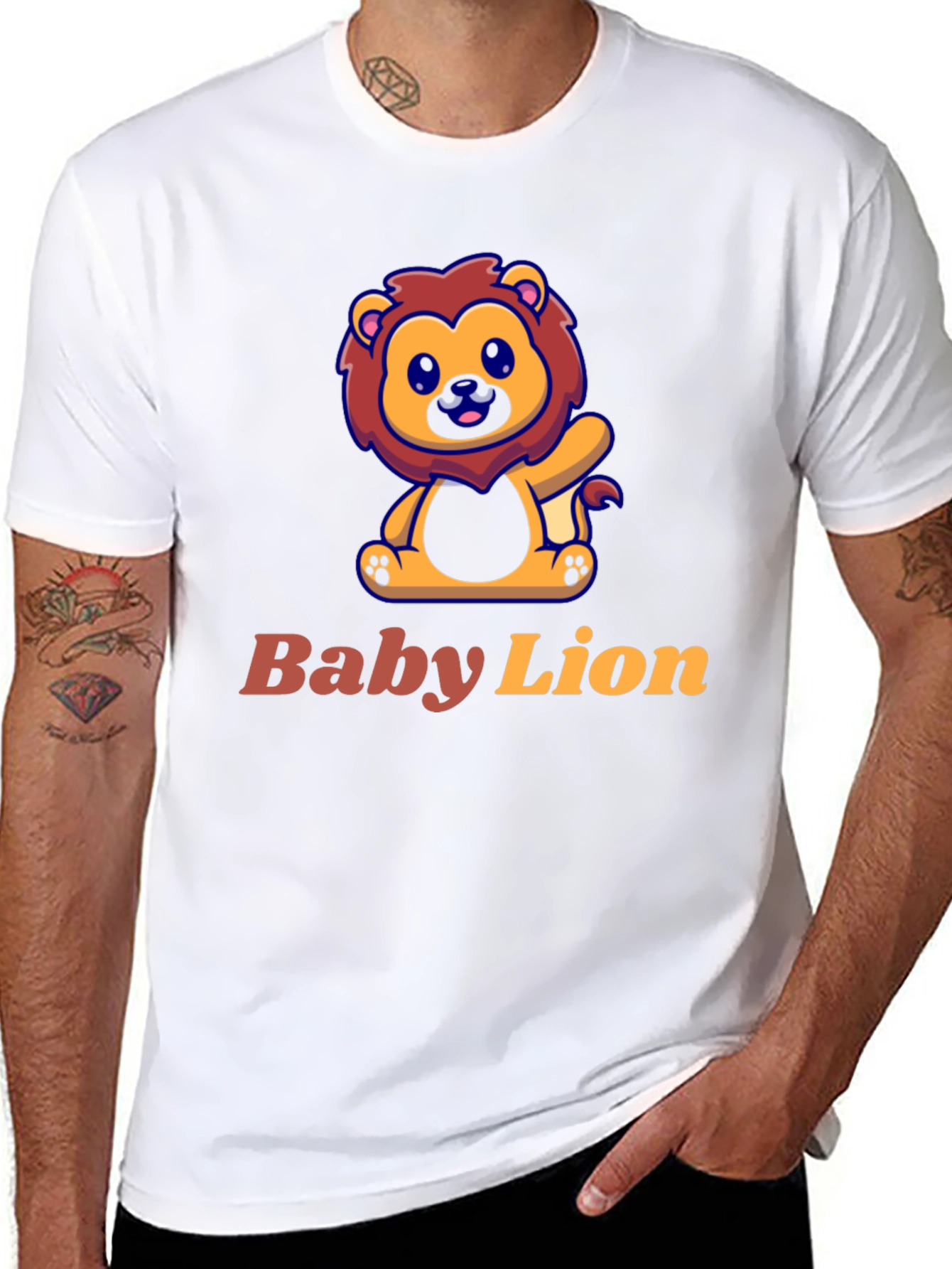 Cute Baby Lion Graphic Tee - Unisex