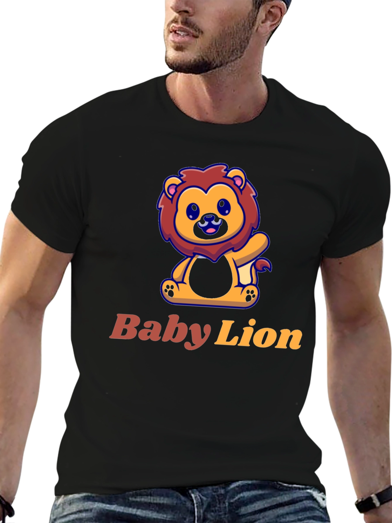 Cute Baby Lion Graphic Tee - Unisex