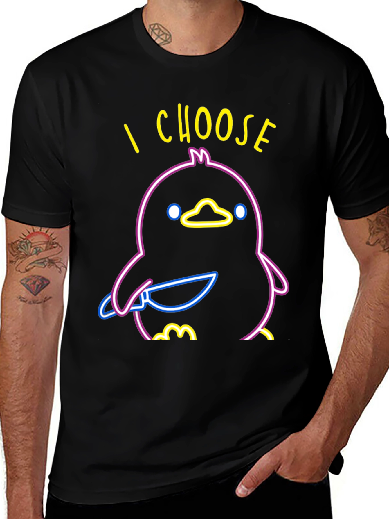 I Choose Violence Duck Graphic Tee