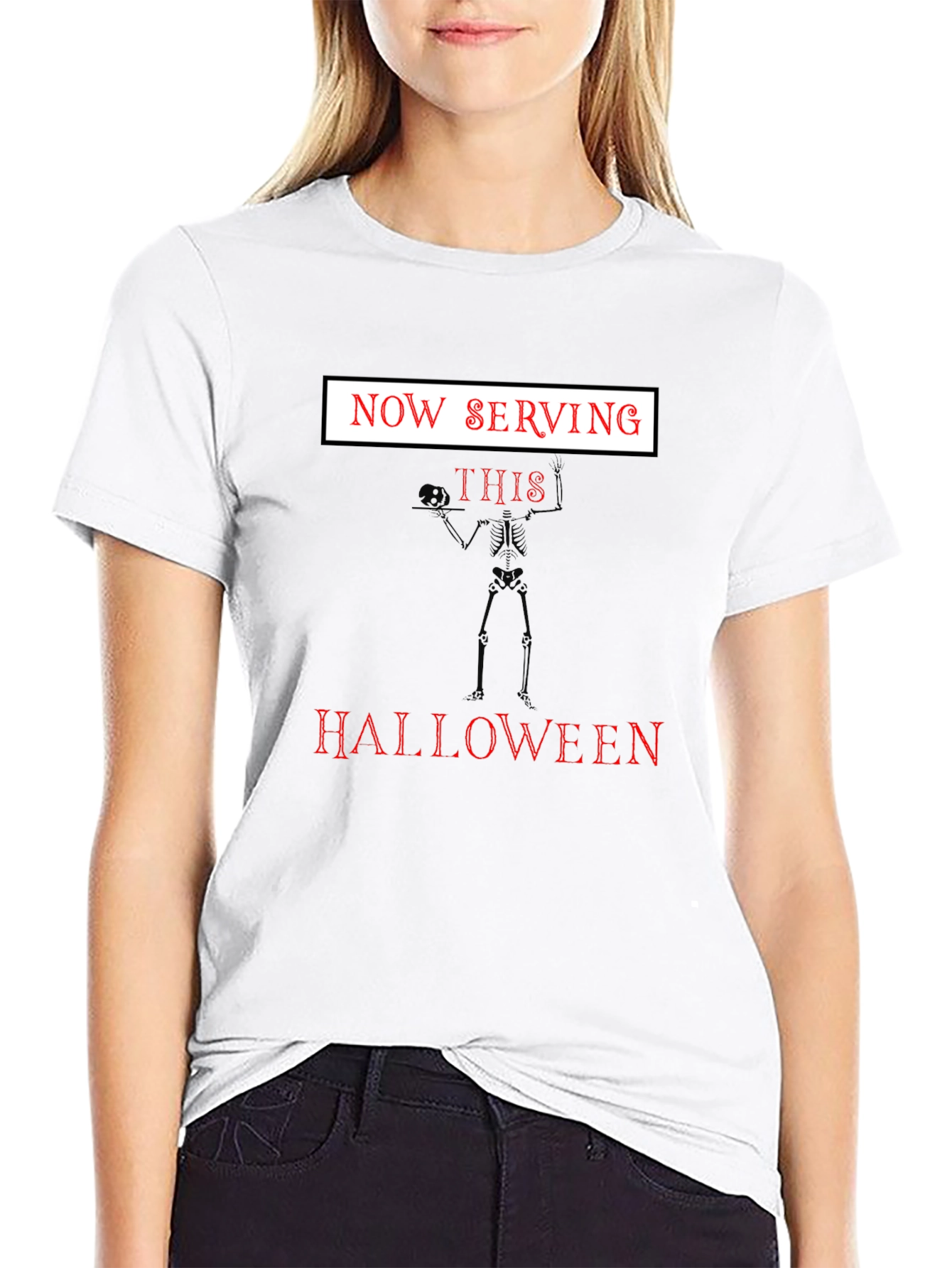 Now Serving This Halloween Skeleton T-Shirt